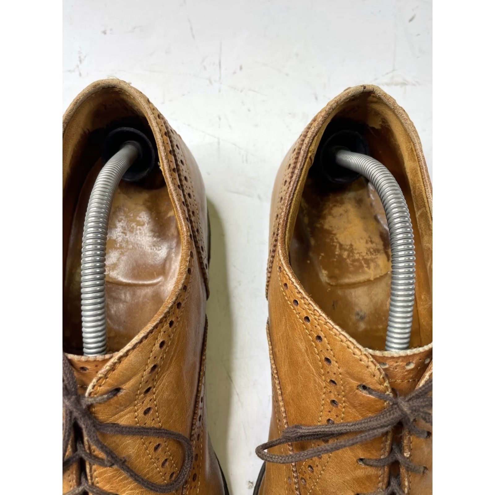 Alden Alden Dress Shoes Oxford Cap Toe Medallion Brown 11.5 B/D Men Shoes Leather Brown Cap Toe Medallion Oxford Dress Shoes 11.5 B/D Mens Size ONE SIZE - 5 Thumbnail