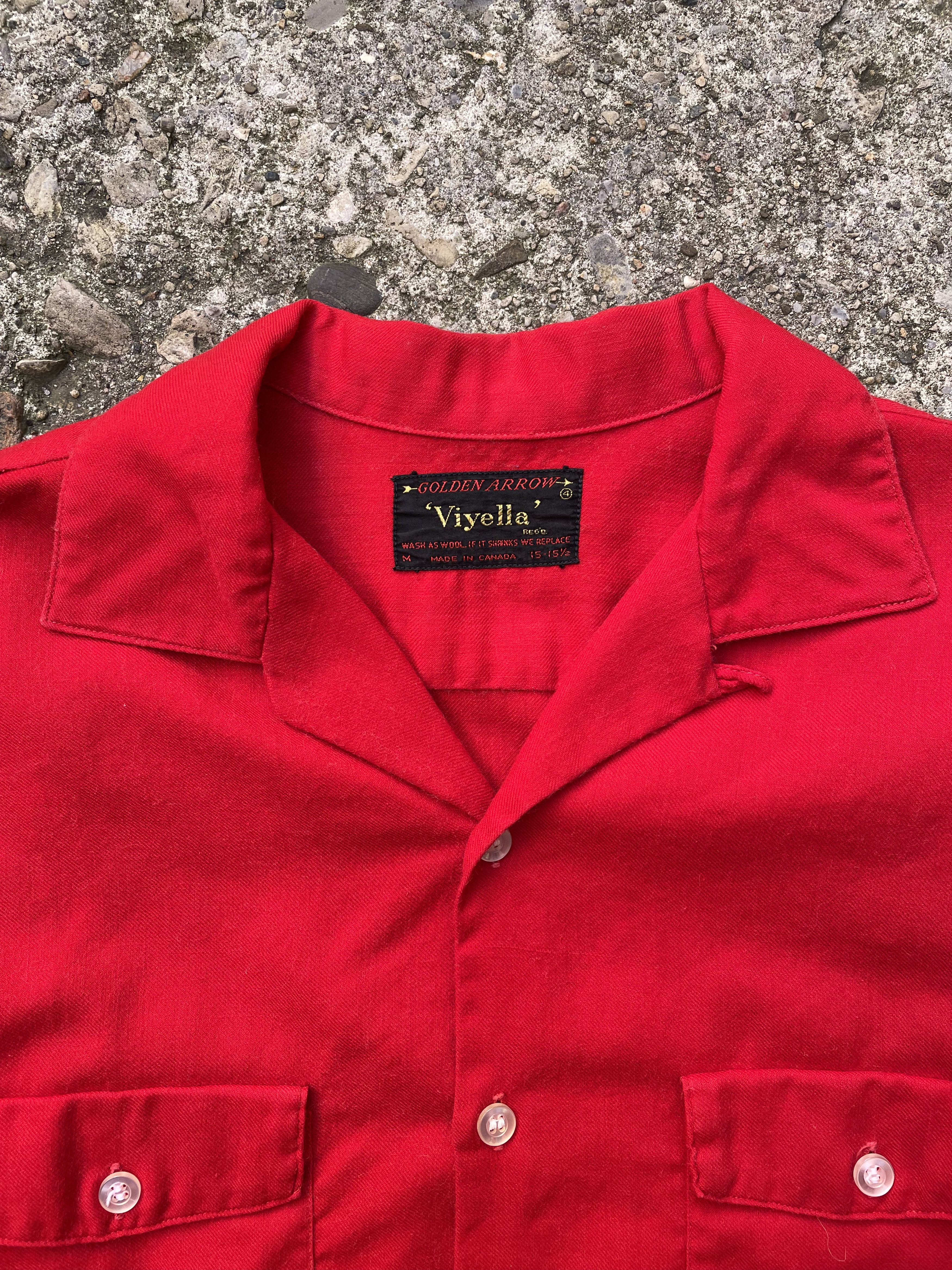 Arrow × Vintage True Vintage 1950's Golden Arrow Viyella Loop Collar Shirt Size US M / EU 48-50 / 2 - 4 Thumbnail