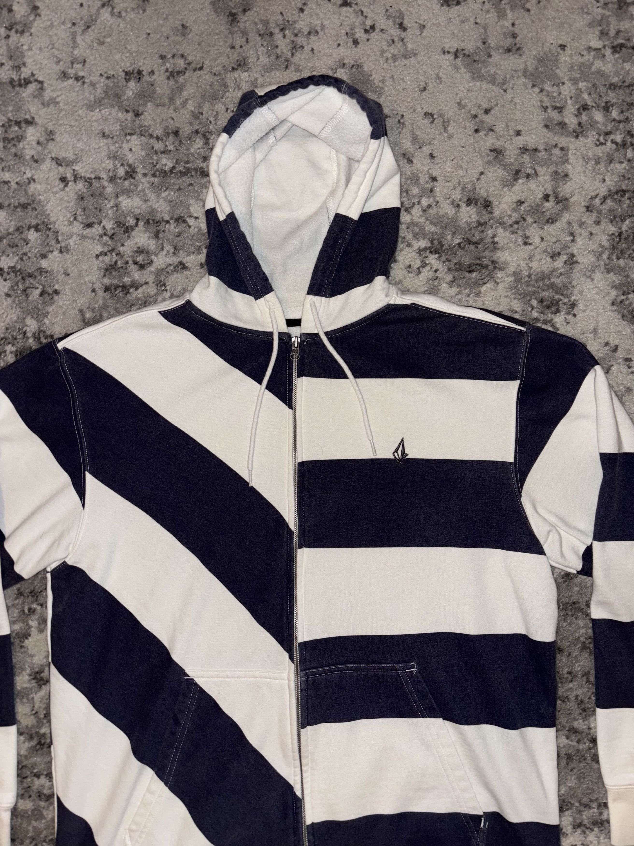 Volcom Y2K Volcom Striped Zip Up Sweater Size US XL / EU 56 / 4 - 2 Thumbnail
