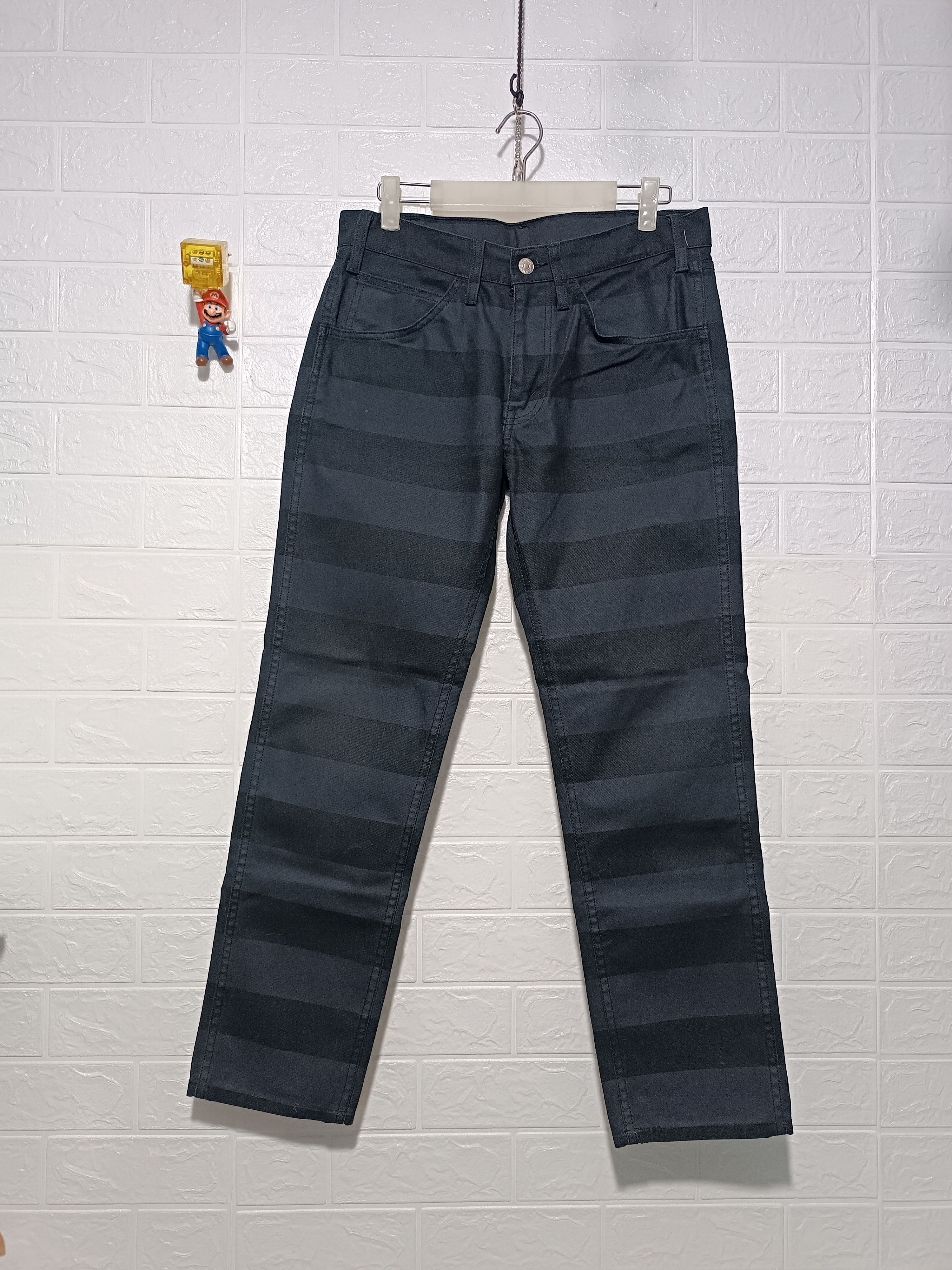 Vintage Levi's Black Gray Prison Stripes