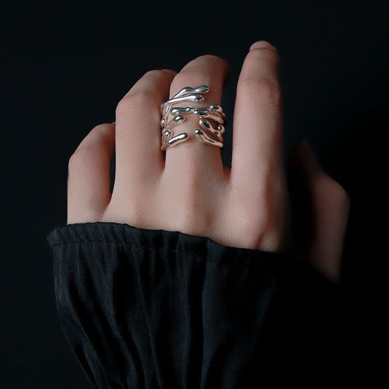 Jewelry New Design Jewelry Rings Open Size Chrome Ring (Size 7-13) Size ONE SIZE - 4 Thumbnail