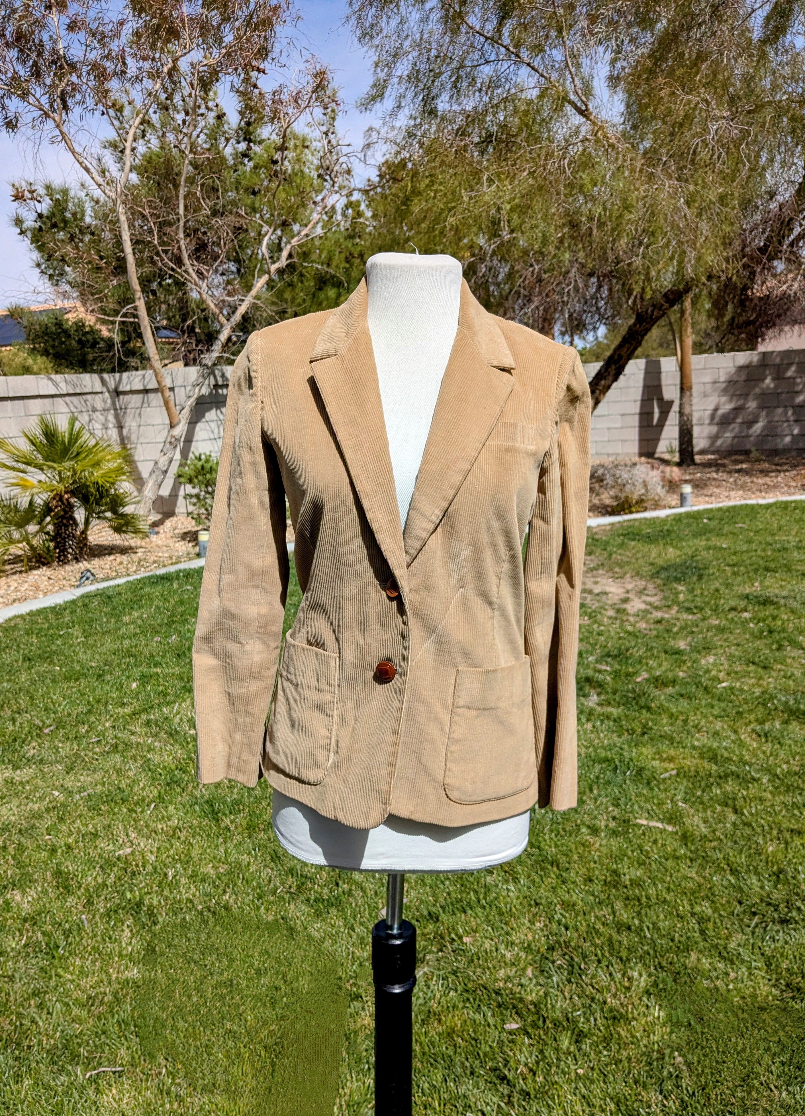 VTG The Fashion Place Petite Corduroy Sears Roebuck Blazer