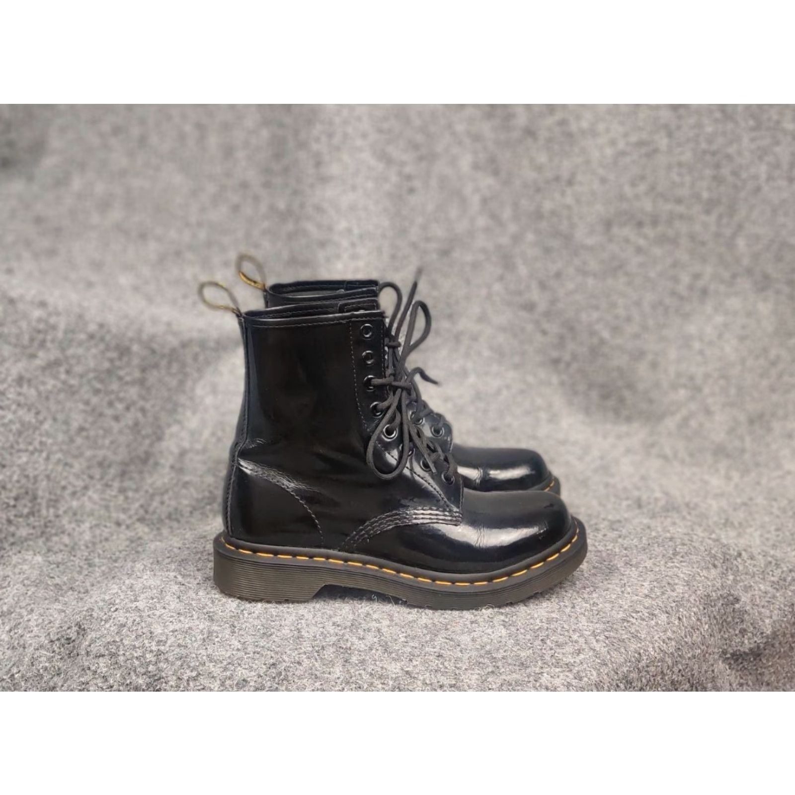 Dr. Martens Dr. Martens 11821 Black Leather Combat Lace Up Boots Women's UK 4 US 6 EU 37 Ankle Patent Patent Black Leather Combat Boots Women Size US 6 / IT 36 - 2 Thumbnail
