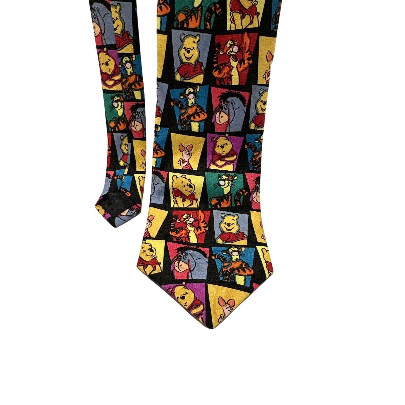 Disney Winnie the Pooh Tigger Disney VTG 90s Blocked Mens Neck Tie Size ONE SIZE - 1 Thumbnail