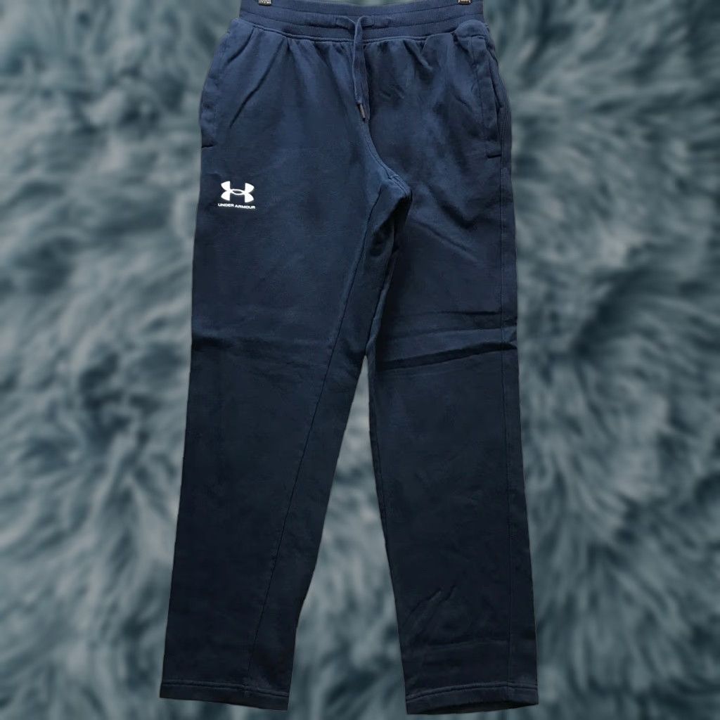 Under Armour Under Armour Sweatpants Mens Small S Drawstring Pockets Logo Navy Size US 29 - 1 Thumbnail