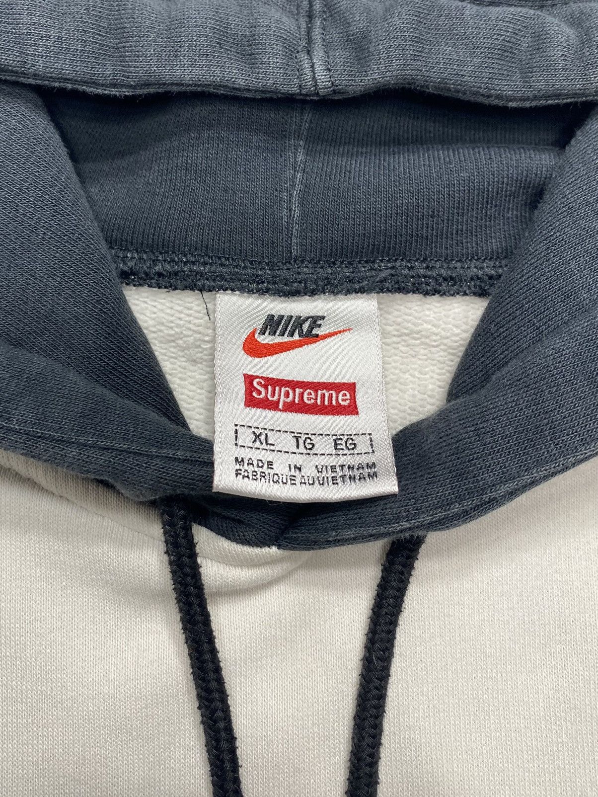 Nike × Supreme Supreme Nike Stripe Hooded Sweatshirt Black (SS19) Size US XL / EU 56 / 4 - 3 Thumbnail