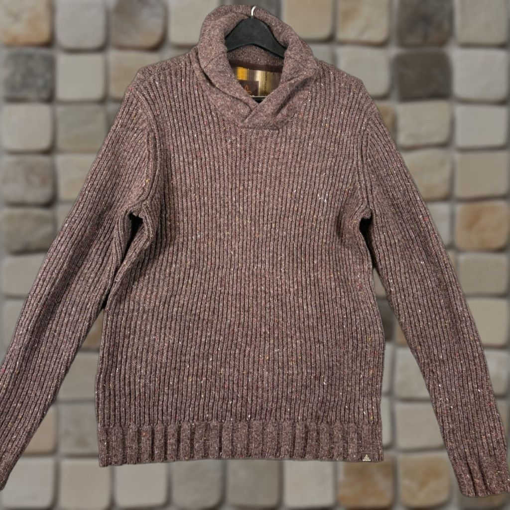 Prana Prana Sweater Mens L Brown Knit Shawl Neck Elbow Patches Pullover Outdoor Size US L / EU 52-54 / 3 - 1 Thumbnail