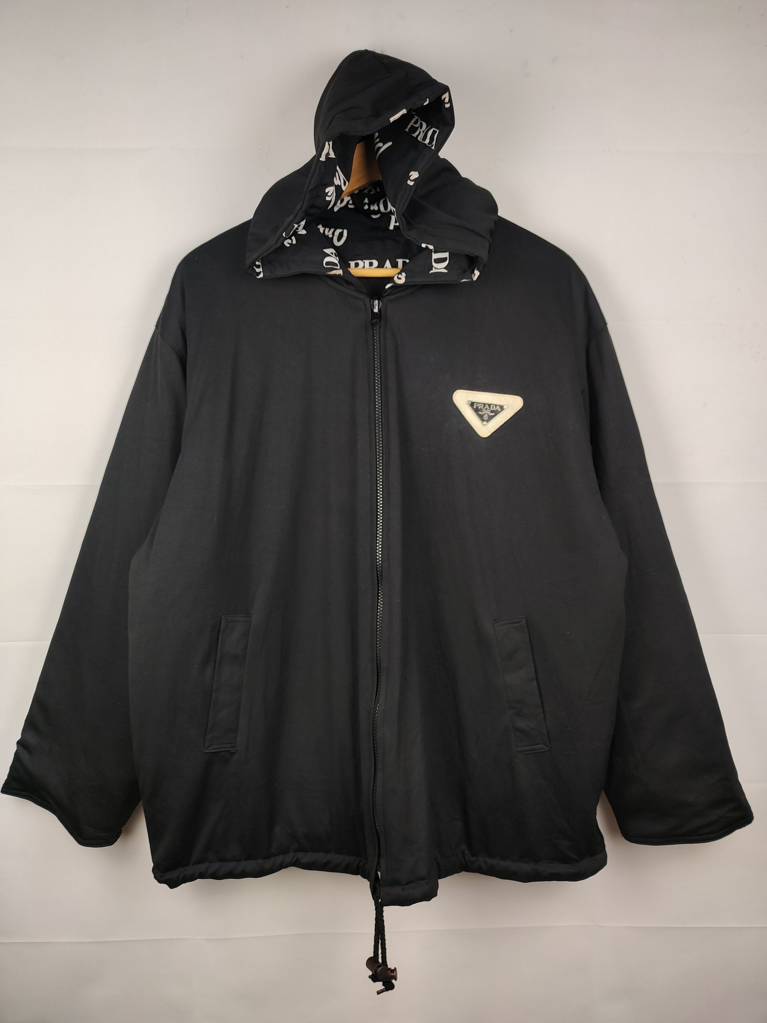 Prada Vintage Prada Reversible Zipper Hoodie Jacket Size US XL / EU 56 / 4 - 6 Thumbnail