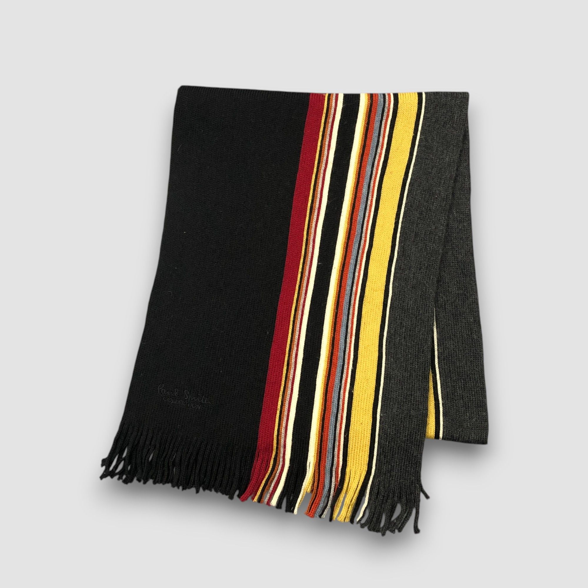 Paul Smith Vintage Paul Smith Scarf Muffler Ribbed Knit Wool Scarves Size ONE SIZE - 4 Thumbnail