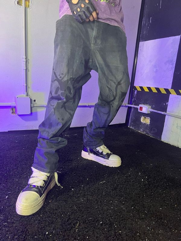 Japanese Brand Goth Dark Alt Pants Punk Oversize Baggy Y2k Custom Pants Size US 40 / EU 56 - 2 Thumbnail