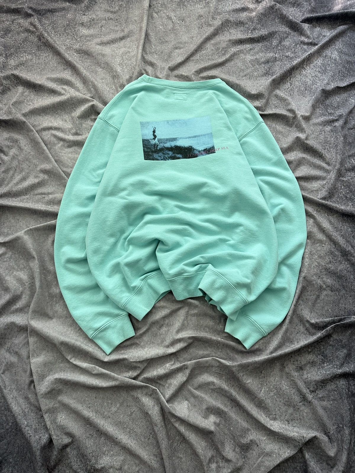 Noah NOAH NYC "It's a very deep sea" Sky Blue Sweatshirt Size XL Size US XL / EU 56 / 4 - 1 Thumbnail