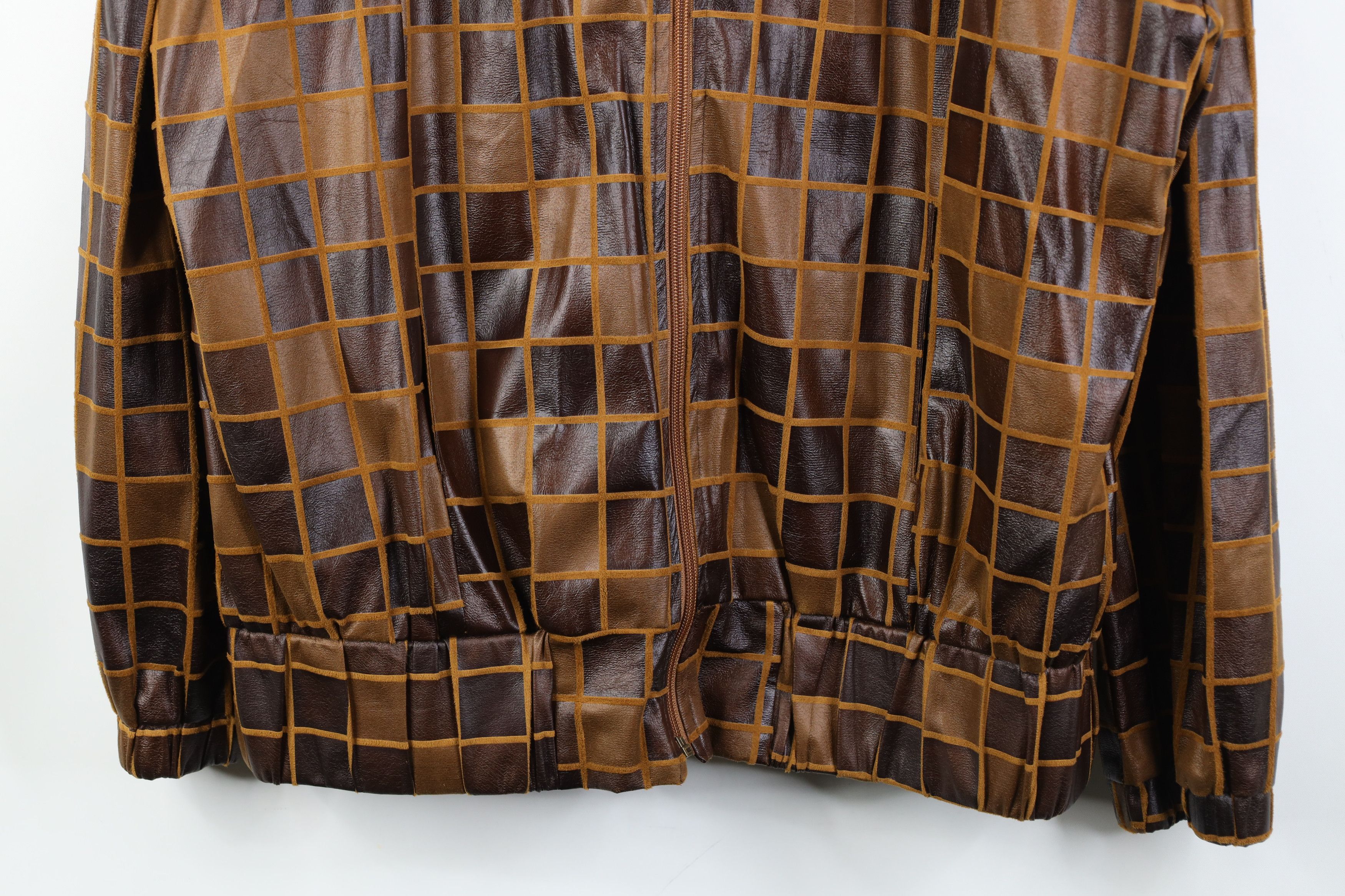 Vintage Vintage 90s Streetwear Checkered Full Zip Bomber Jacket Size XXL / US 16-18 / IT 52-54 - 3 Thumbnail