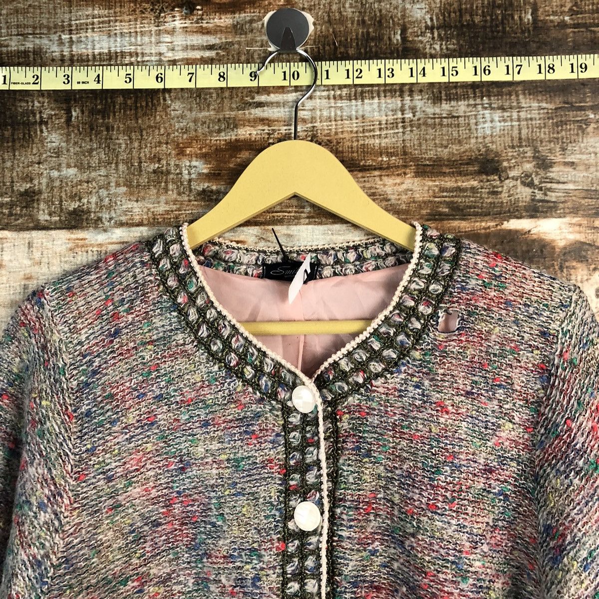 Japanese Brand Smilly Pink Patterned knitwear Cardigans #A2325 Size M / US 6-8 / IT 42-44 - 4 Thumbnail