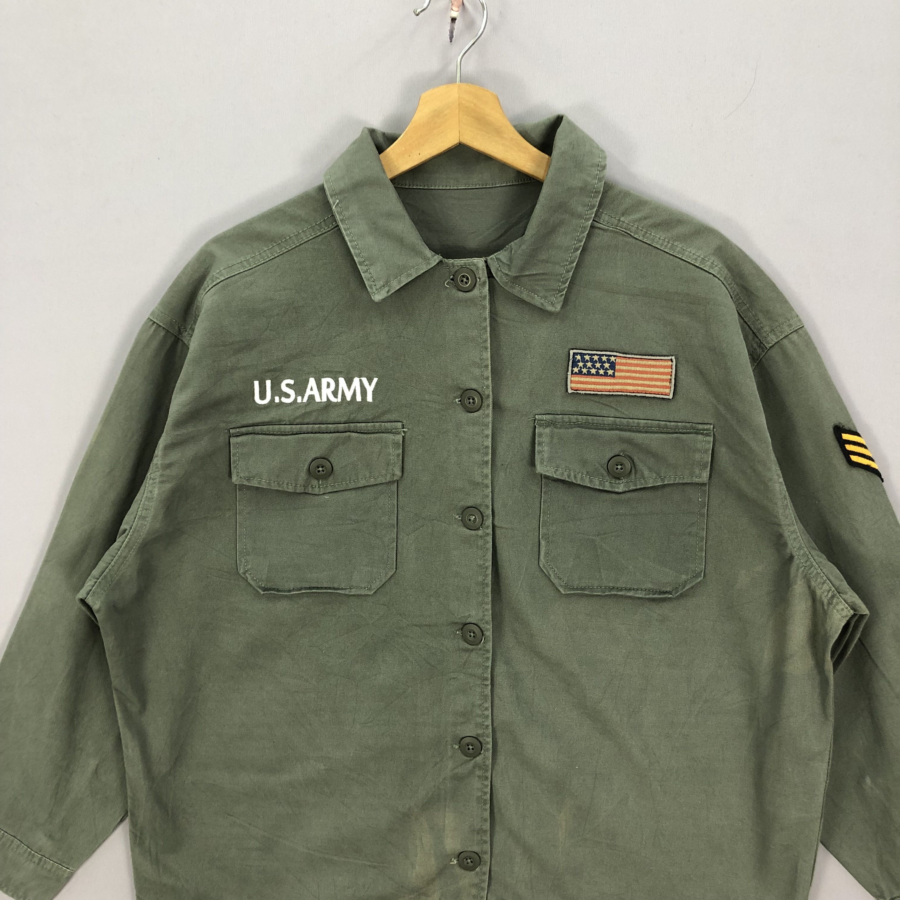Japanese Brand × Vintage Vintage US Army Japanese Military Shirt Jacket Size US XL / EU 56 / 4 - 4 Thumbnail