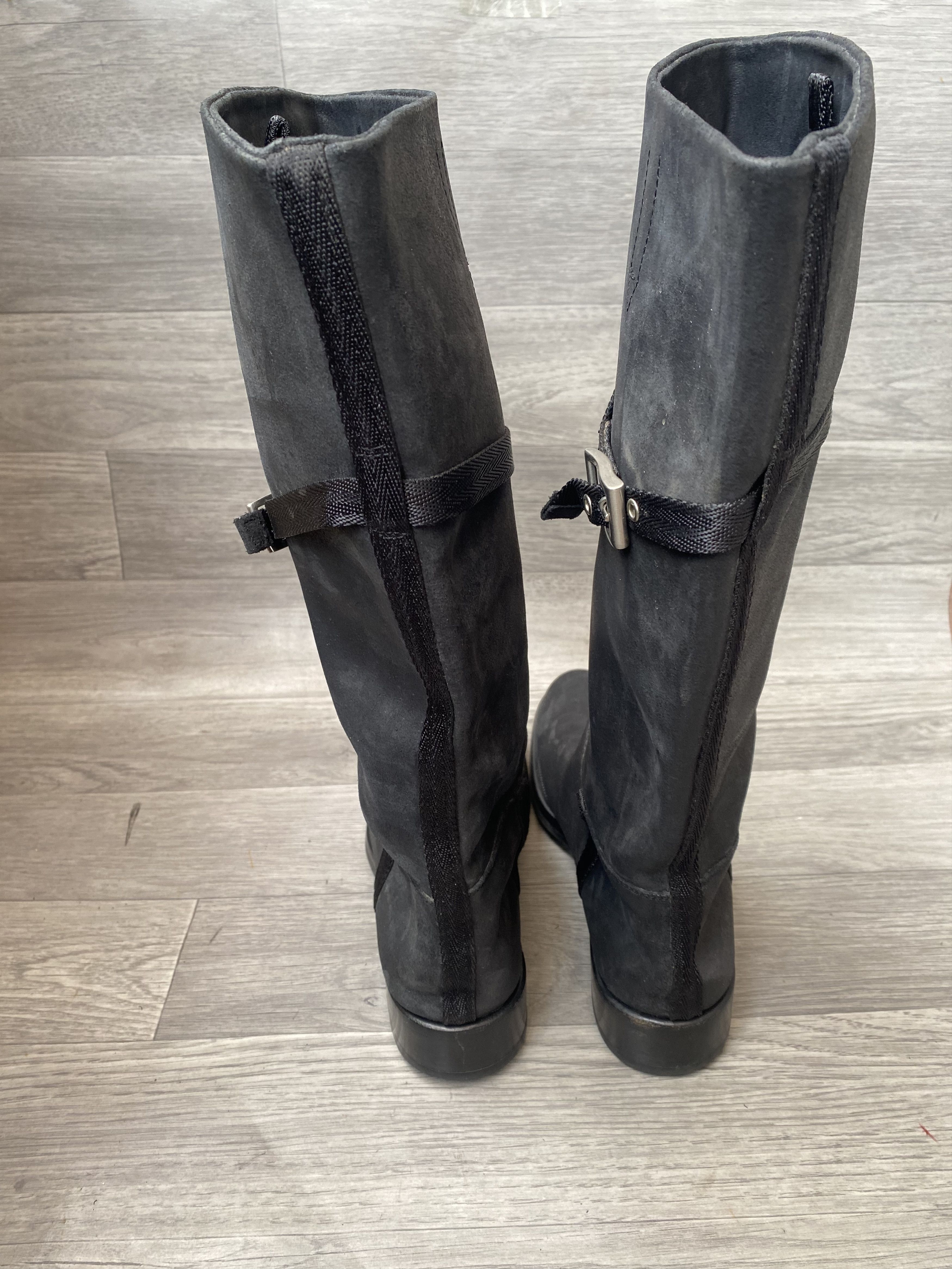 Prada Prada black suede tall riding boots sz 41 Size US 10.5 / IT 40.5 - 4 Thumbnail