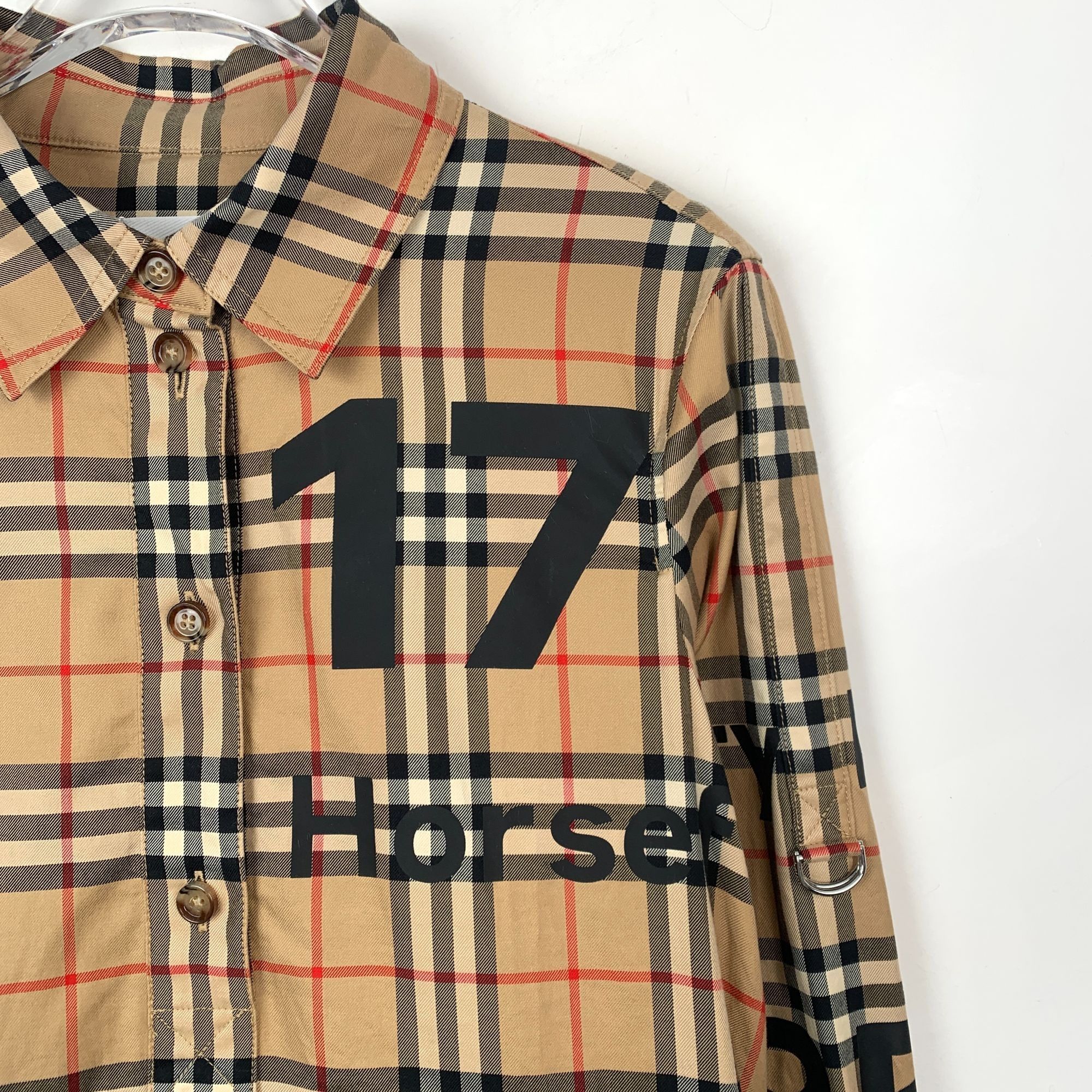 Burberry Burberry Womens Plaid Long Sleeve Cotton Shirt Dress Size S Size S / US 4 / IT 40 - 6 Thumbnail