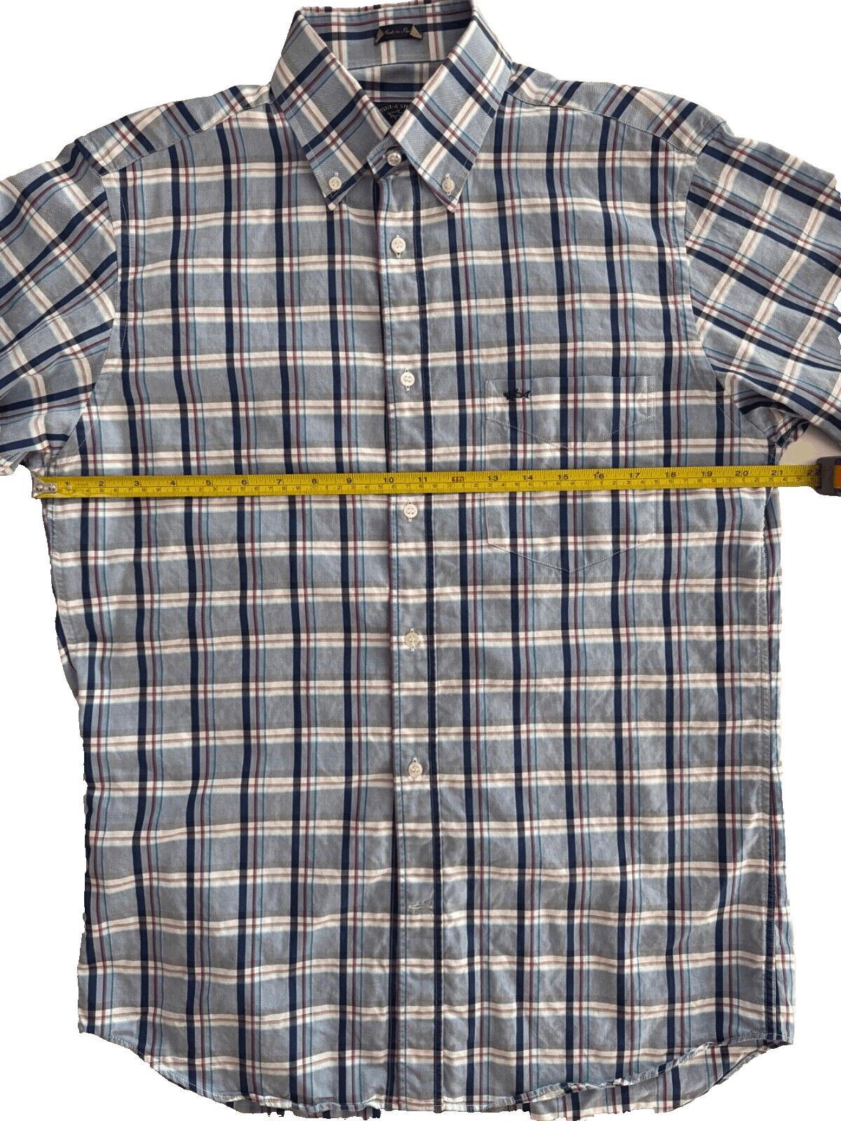 Paul & Shark Paul & Shark Men's M Button Down Blue Red Check Plaid Size US M / EU 48-50 / 2 - 4 Thumbnail