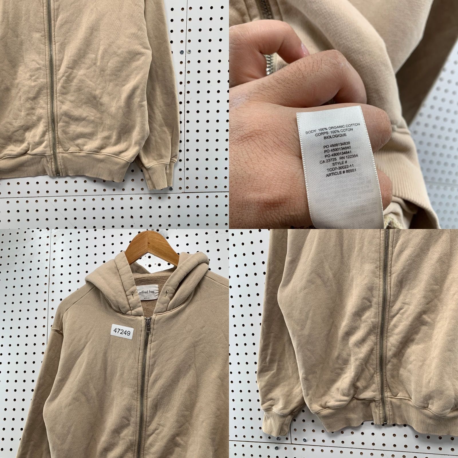 Aritzia Aritzia Wilfred Free Hoodie Sweatshirt Womens Size 1 Beige Tan Hooded Size S / US 4 / IT 40 - 8 Thumbnail