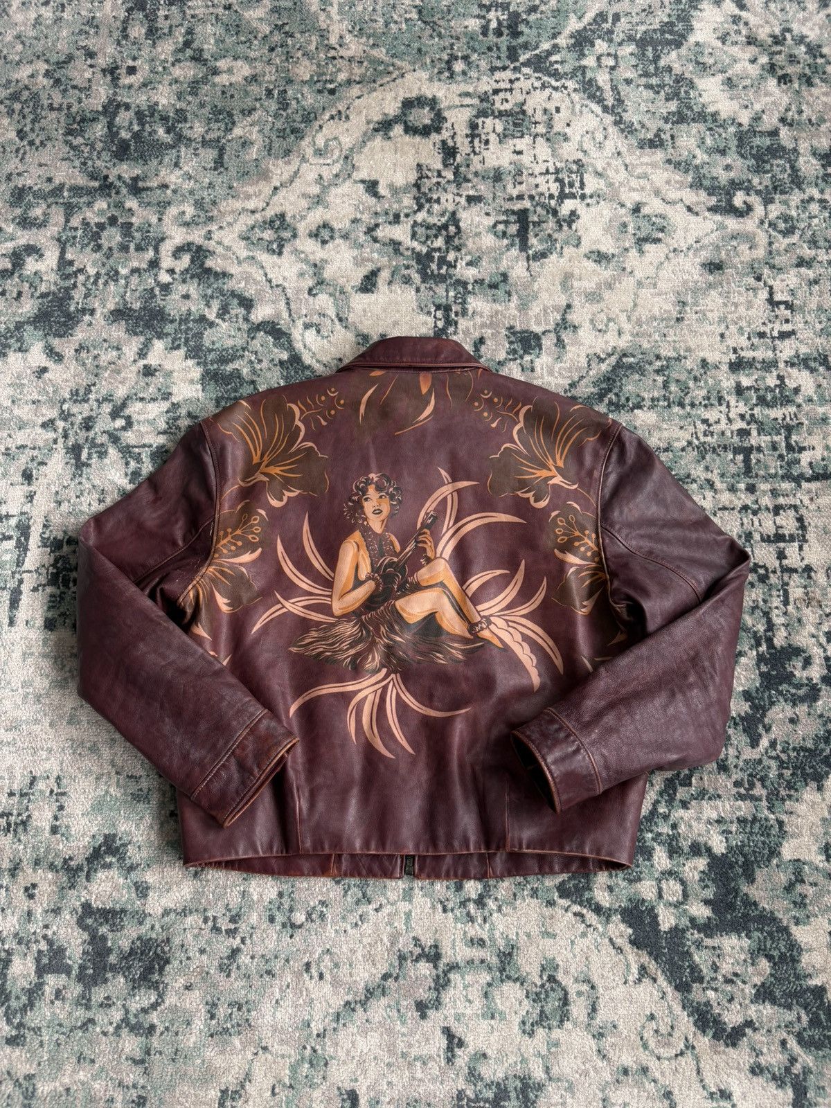 Prada Prada A/W Hawaiian 14 print leather jacket Size S / US 4 / IT 40 - 1 Thumbnail