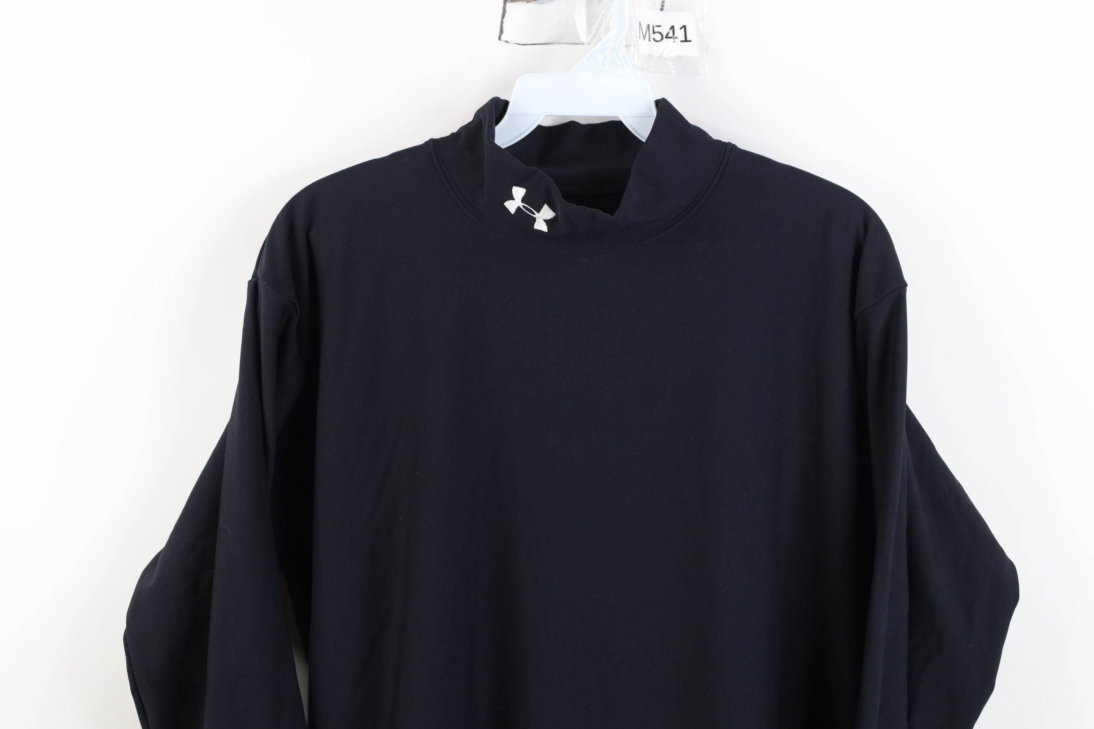 Under Armour Vintage Under Armour Compression ColdGear Mock Neck T-Shirt Size US XXL / EU 58 / 5 - 2 Thumbnail