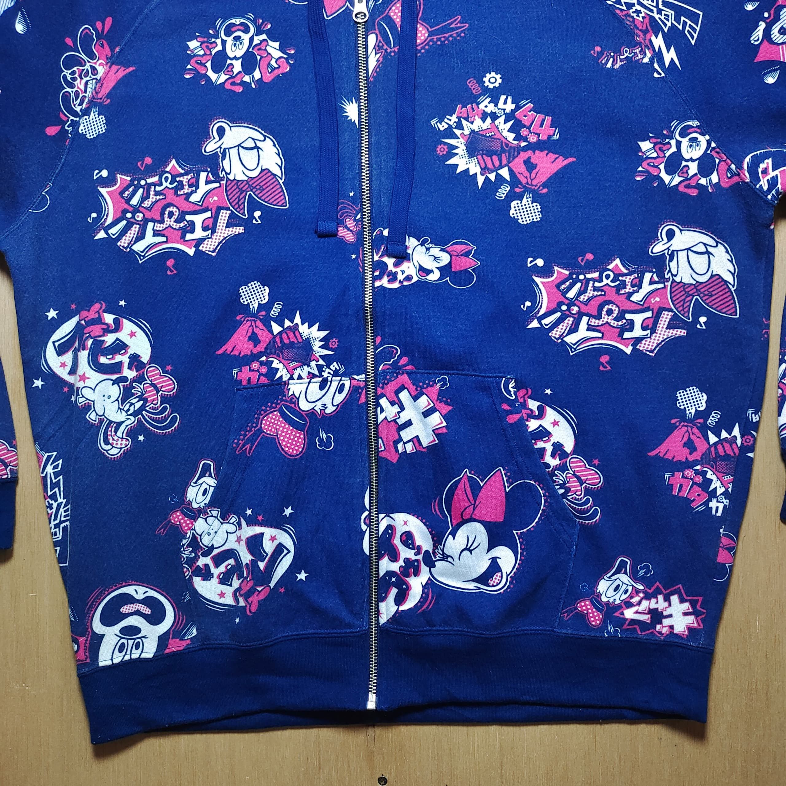 Disney ALL OVER PRINT DISNEY TOKYO FULL ZIPPER HOODIE SWEATSHIRT Size M / US 6-8 / IT 42-44 - 5 Thumbnail