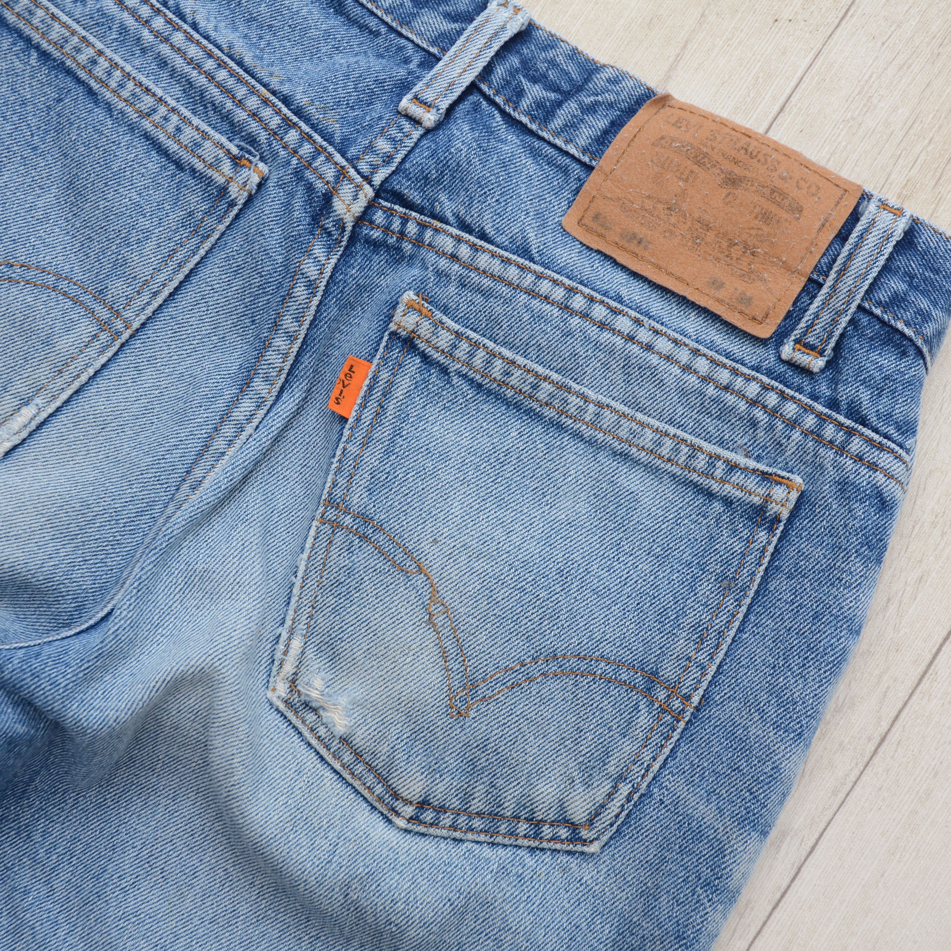 Levi's Vintage Levis Distressed Jeans Orange Tab Boot 80s Y2K Size US 30 / EU 46 - 10 Thumbnail