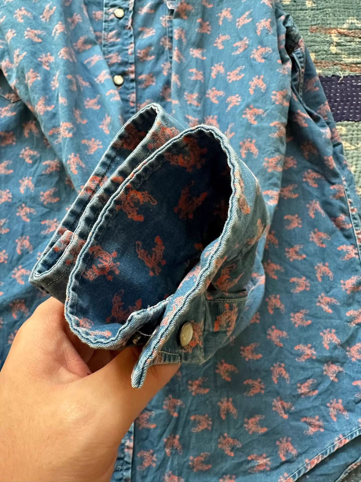 RRL Ralph Lauren RRL The Hateful Eight Indigo Distressed Shirt M Minor Wear Size US M / EU 48-50 / 2 - 6 Thumbnail