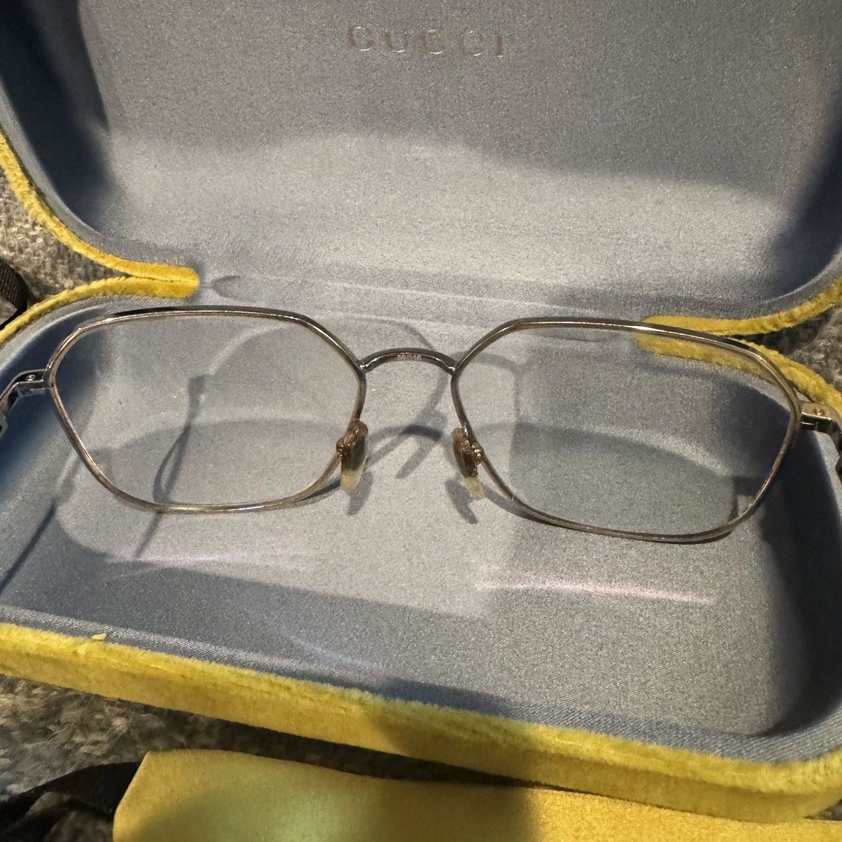Gucci Gucci Silver Wire Frame Optical Glasses Luxury Size ONE SIZE - 4 Thumbnail