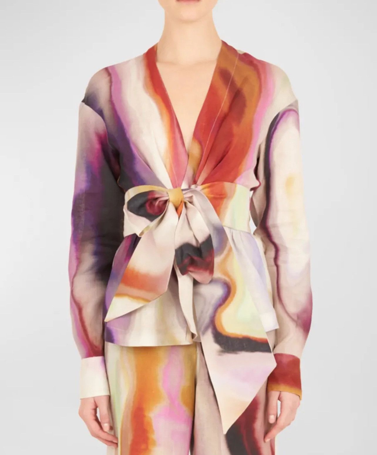 Other Silvia Tcherassi Saanvi Blouse Iridescent Marble Size 2L Size XXL / US 16-18 / IT 52-54 - 5 Thumbnail