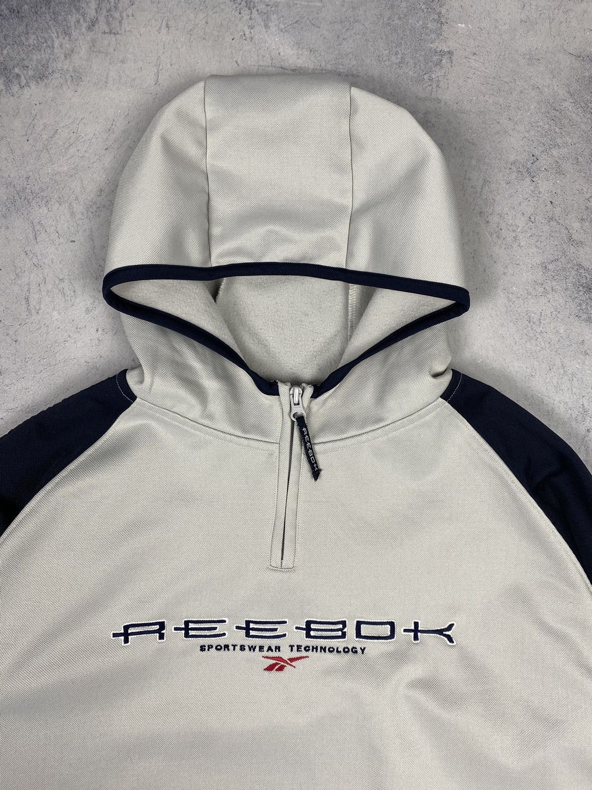 Reebok × Vintage Vintage 90s Reebok Technology Center Logo Drill Hoodie y2k Size US XL / EU 56 / 4 - 6 Thumbnail