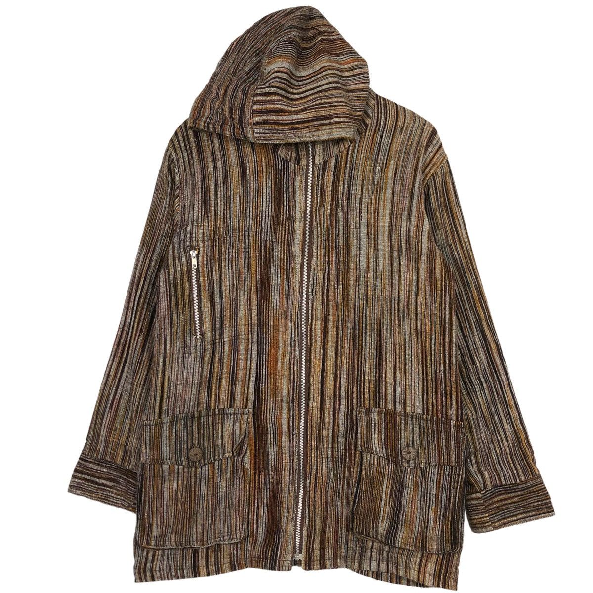 Japanese Brand × Kapital 💥TELA JAPAN WOOD PATTERN ZIPPER HOODIE JACKET Size US L / EU 52-54 / 3 - 1 Thumbnail