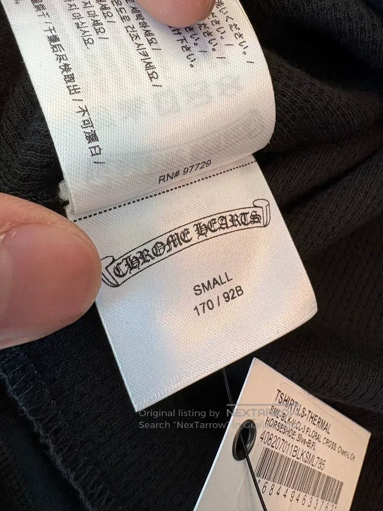 Chrome Hearts CHROME HEARTS Size S Horseshoe arm waffle warm long sleeve Size US S / EU 44-46 / 1 - 4 Thumbnail
