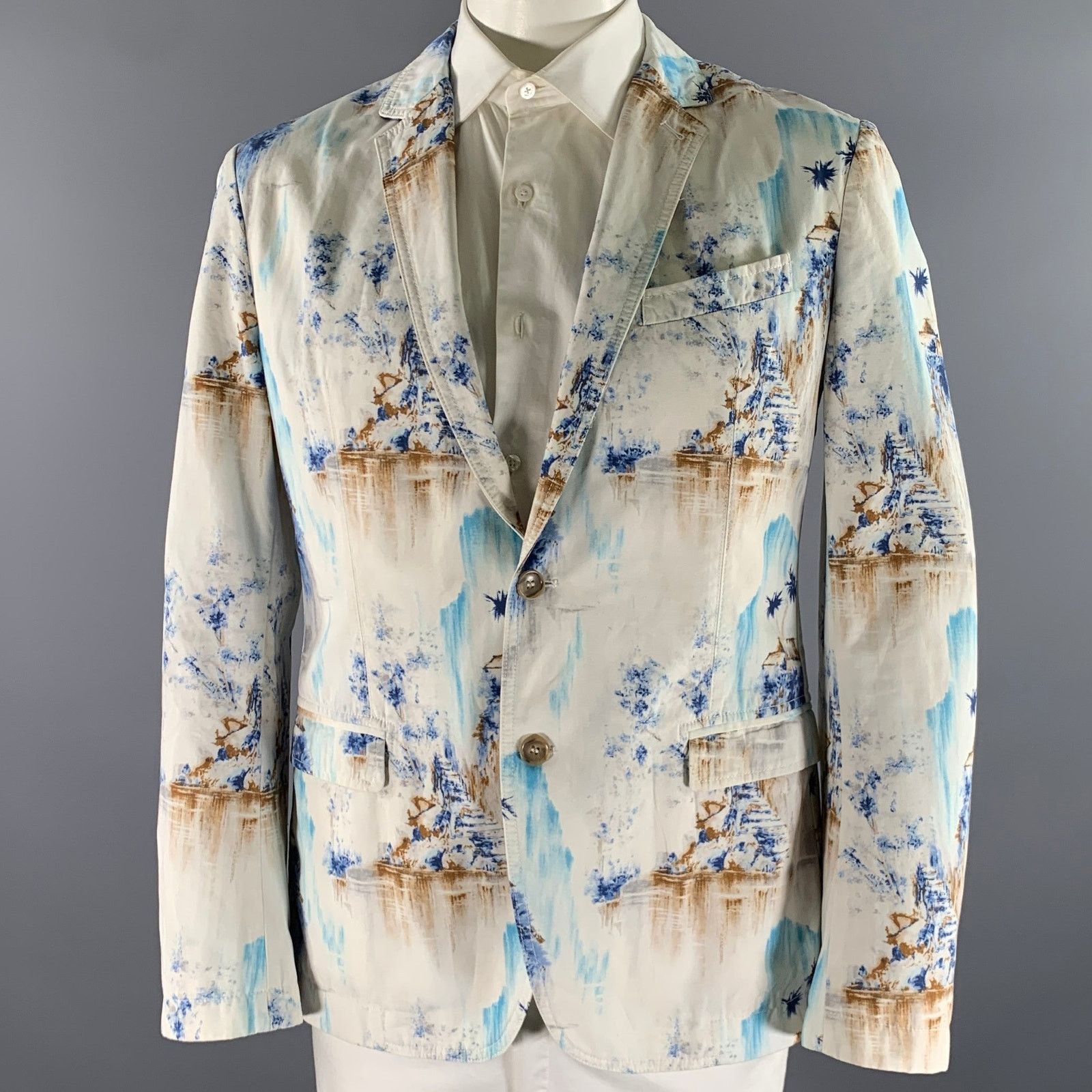 Dolce & Gabbana D&G by Dolce & Gabbana 44 White Tropical Cotton Sport Coat Size 44R - 1 Thumbnail
