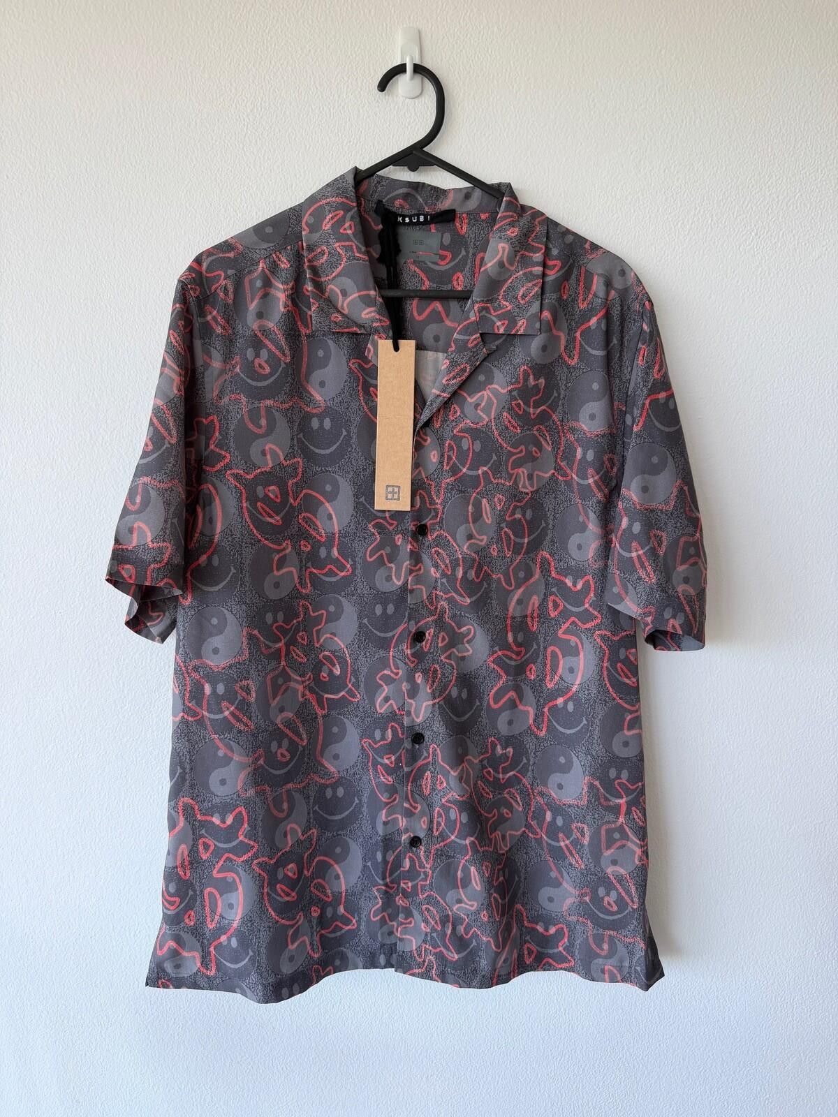 Ksubi new ksubi medium short sleeve shirt top resort yin grey red Size US M / EU 48-50 / 2 - 1 Thumbnail