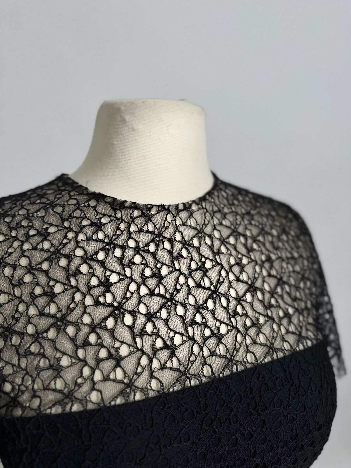 Jason Wu Brand New US 12 JASON WU Black Sheer Lace Overlay Gown Size XL / US 12-14 / IT 48-50 - 4 Thumbnail