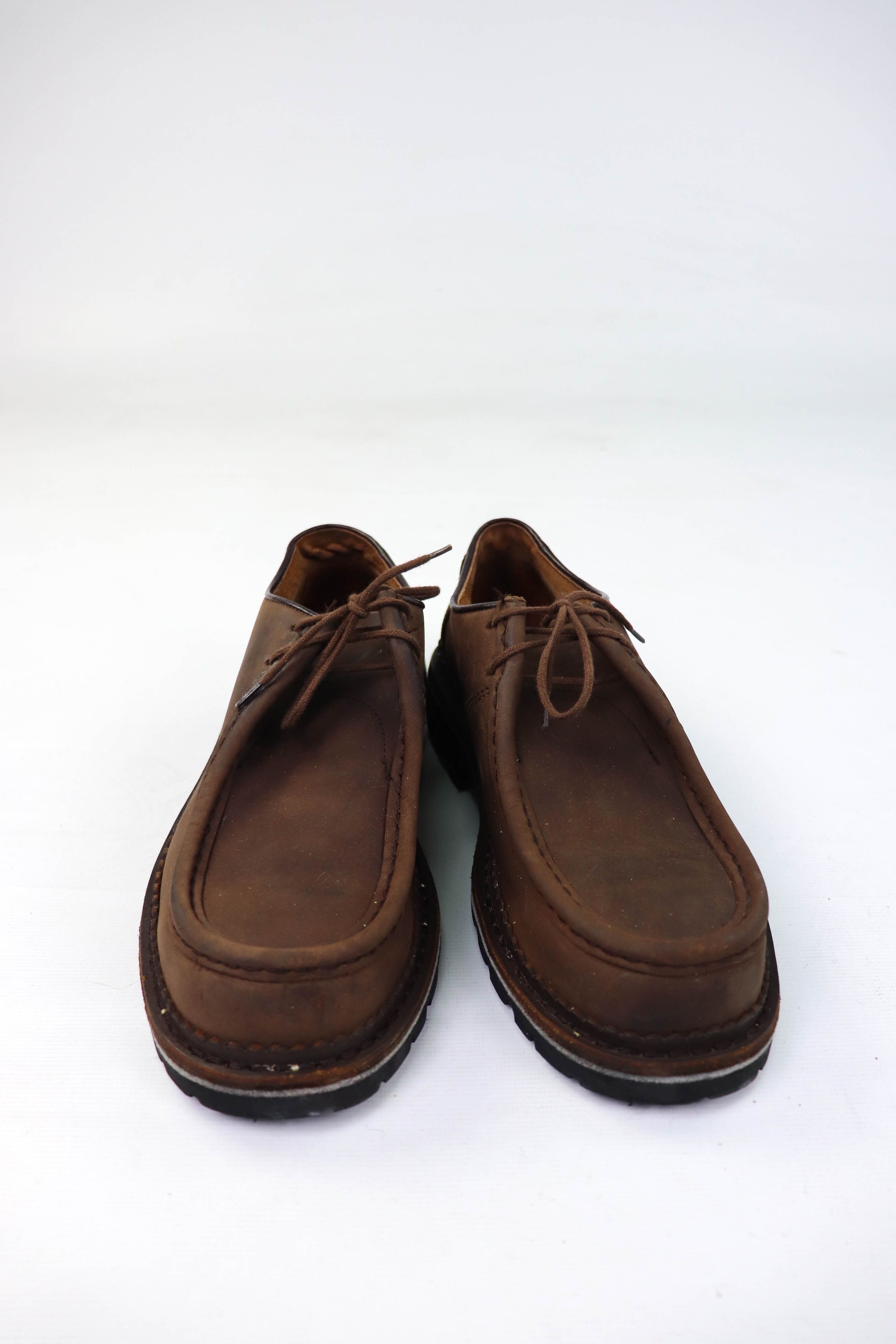 Vintage Beal France Vintage Brown Leather Moc Toe Derby Shoes Size US 9.5 / EU 42-43 - 2 Thumbnail
