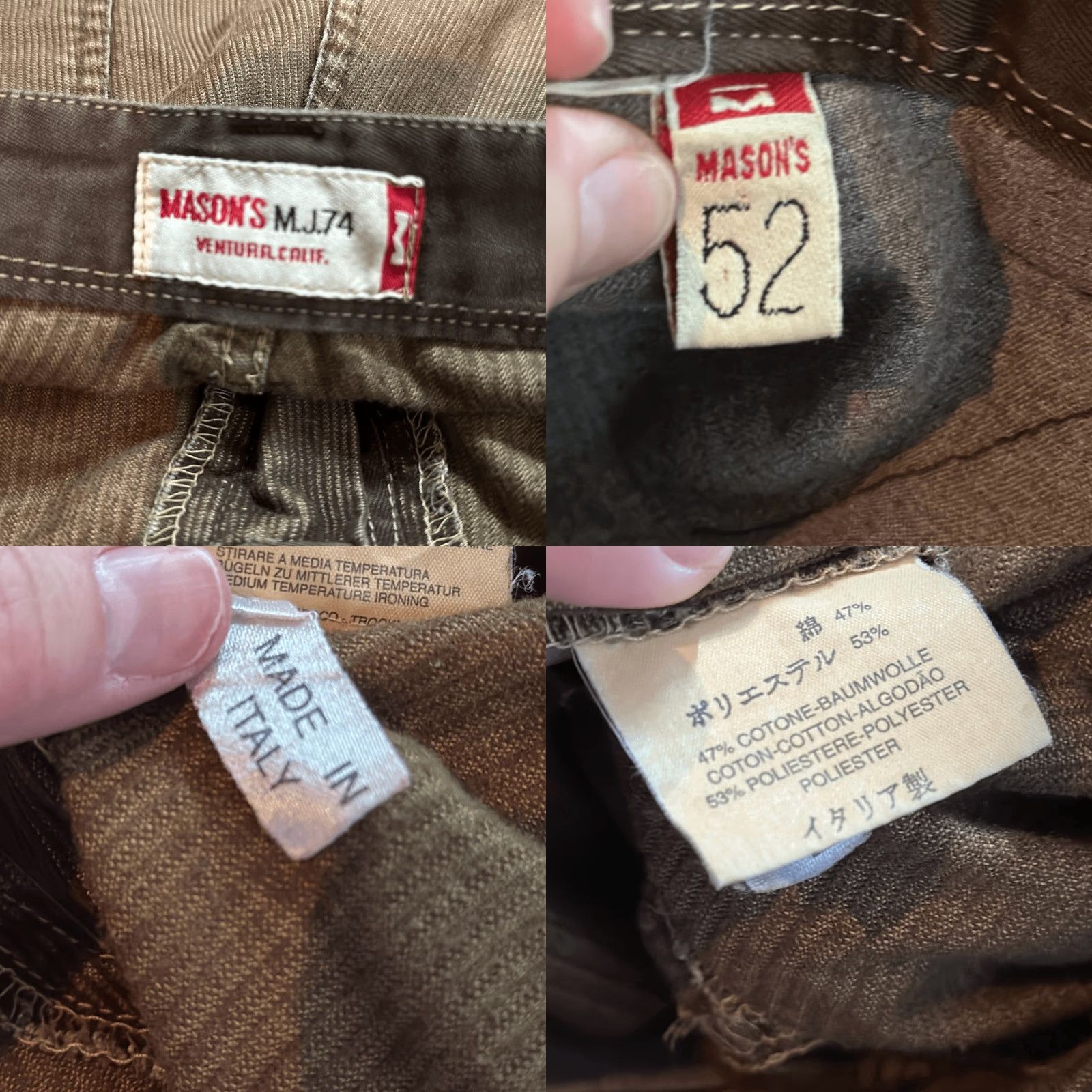 Mason's Mason's M.J.74 Mens Brown Corduroy Pants Made in Italy size 36 Pants Mens Brown Corduroy 36 Italy Khakis"} Size US 36 / EU 52 - 8 Thumbnail