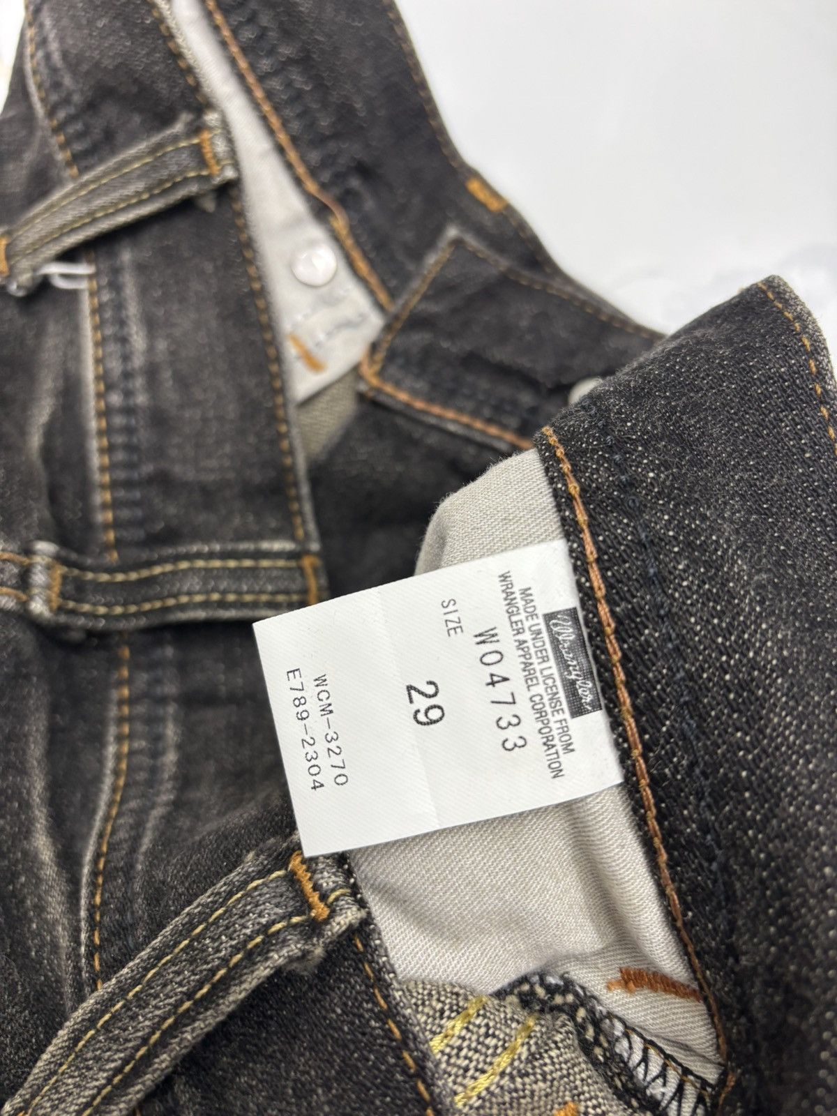 14th Addiction 💥Hype💥90s Style Distress Jean Wrangler Black Denim Size US 30 / EU 46 - 14 Thumbnail