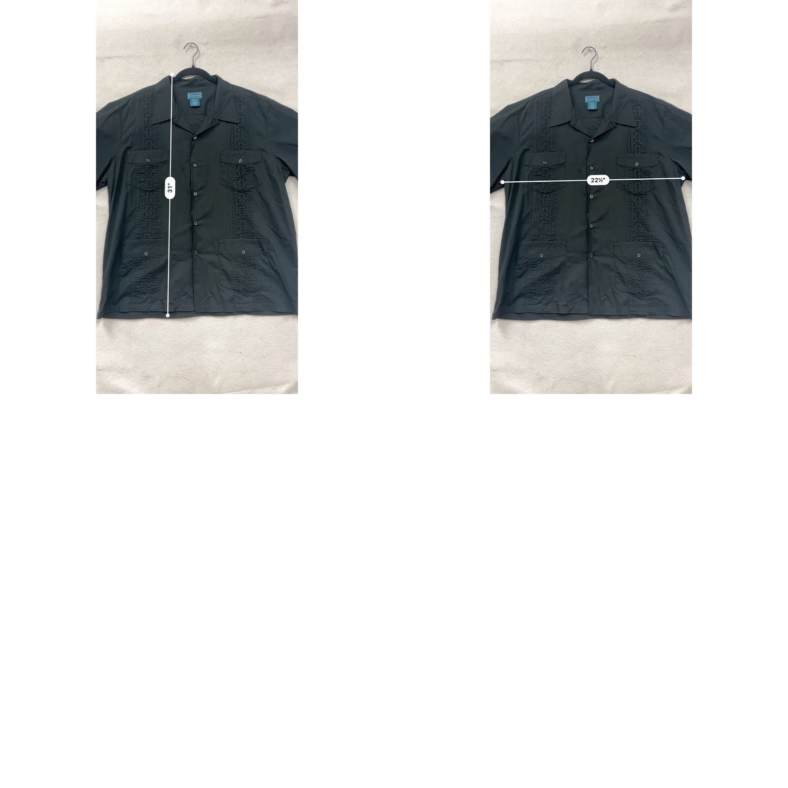 Vintage Mens Black TropiCool Guayabera Shirt XL Short Sleeve Button-Up Mens XL Black Tropicool Guayabera Shirt Short Sleeve Button-Up Size US XL / EU 56 / 4 - 8 Thumbnail
