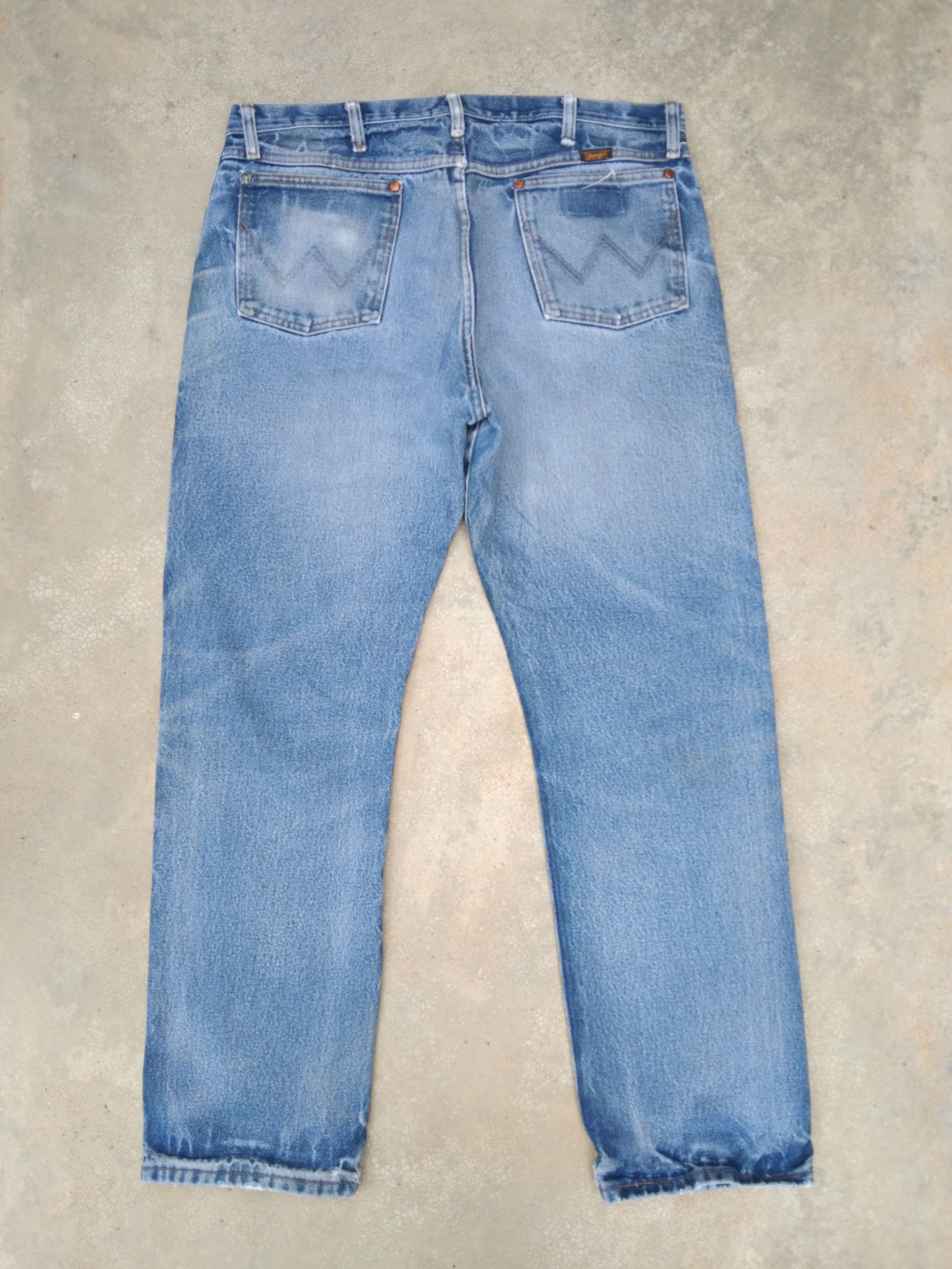 Japanese Brand Vintage Wrangler Distressed Jeans 38x32 Size US 38 / EU 54 - 2 Thumbnail