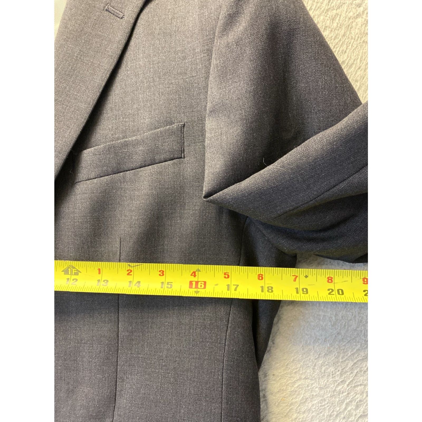 Pronto Uomo VINTAGE Pronto Uomo Men's Gray Wool Blend Sport Coat Jacket 36S Single-Breasted Men's Blazer Size 36S - 2 Thumbnail