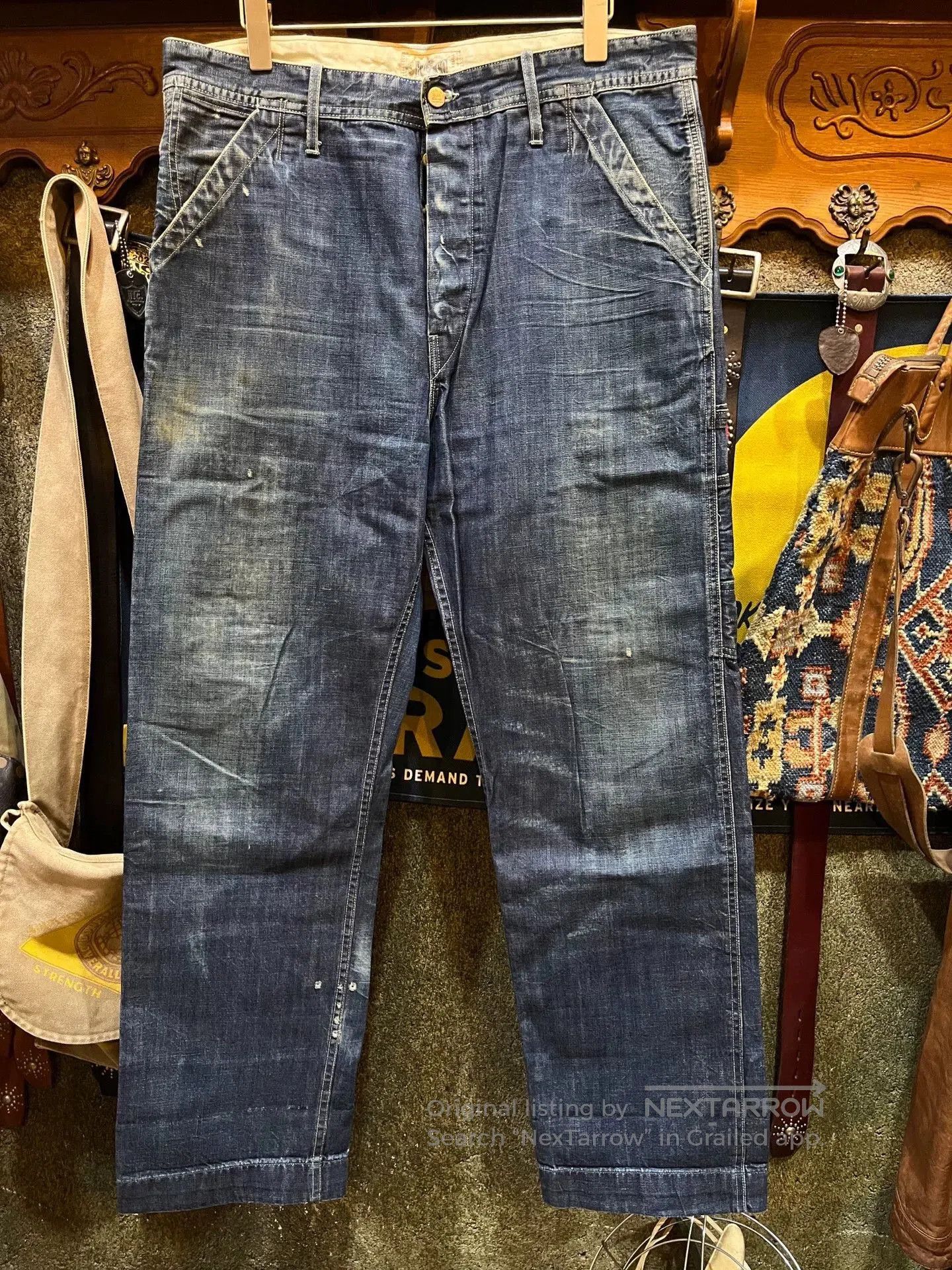 RRL Ralph Lauren vintage blue dyed work pants RRL. Size US 34 / EU 50 - 1 Thumbnail