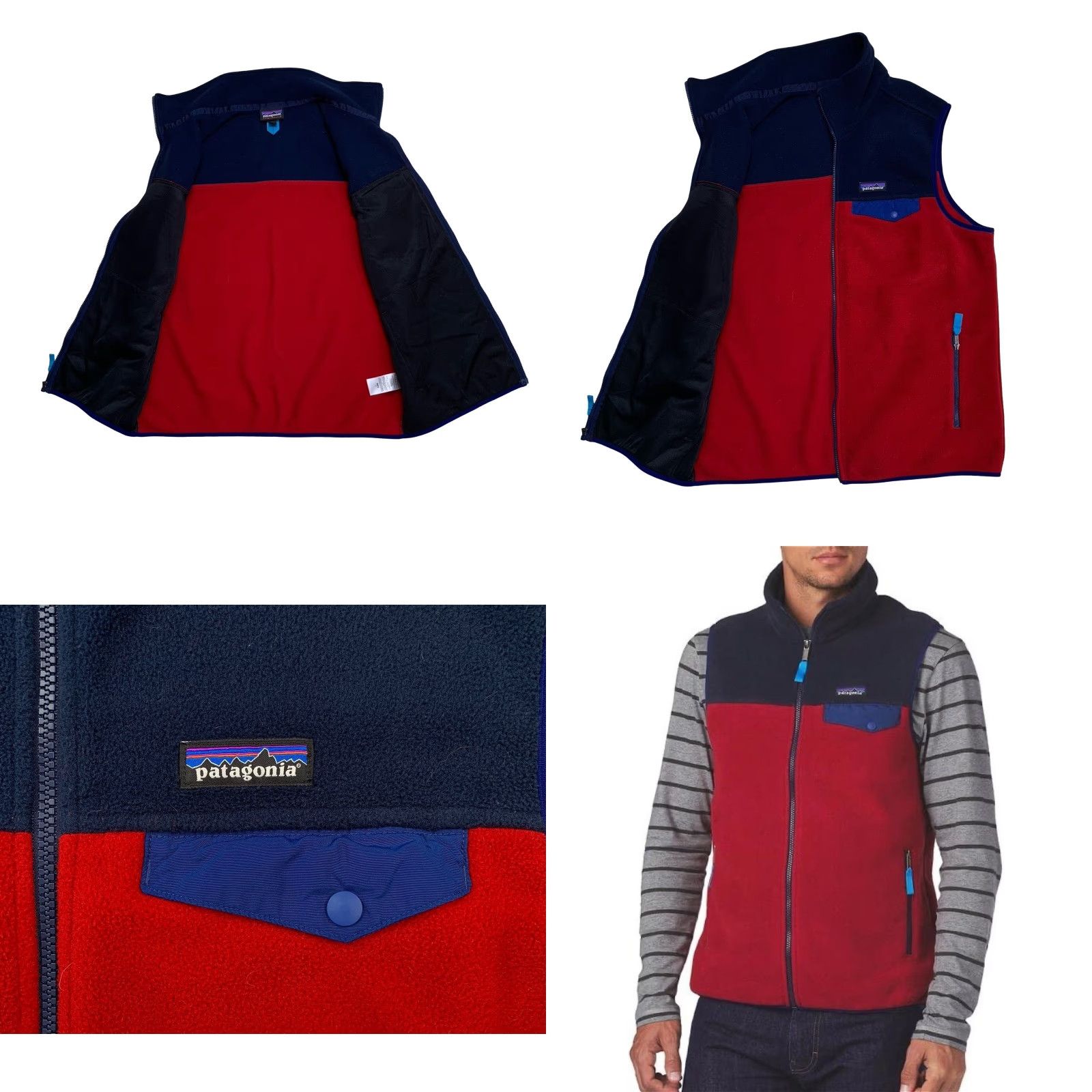 Patagonia VINTAGE Patagonia Synchilla Snap-T Fleece Vest Men’s M Red Navy FA15 Retro Outdoor Vest Men’s M Red Navy FA15 Retro Outdoor Size US M / EU 48-50 / 2 - 8 Thumbnail
