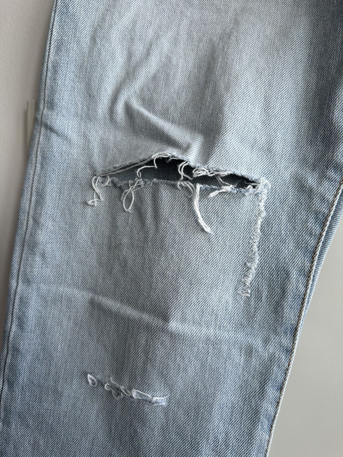 Saint Laurent Paris SLP Super Rare Brand New Trashed Ripped Skinny Denim Jeans Size US 33 - 18 Thumbnail
