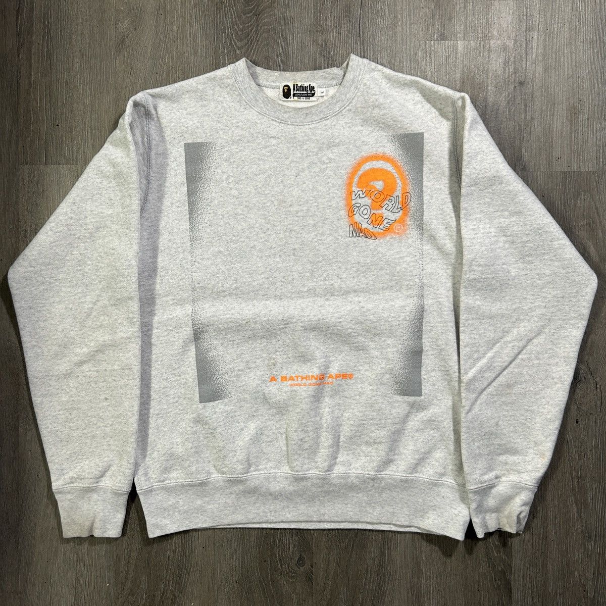 Bape BAPE Gray Sweatshirt Size US L / EU 52-54 / 3 - 1 Thumbnail