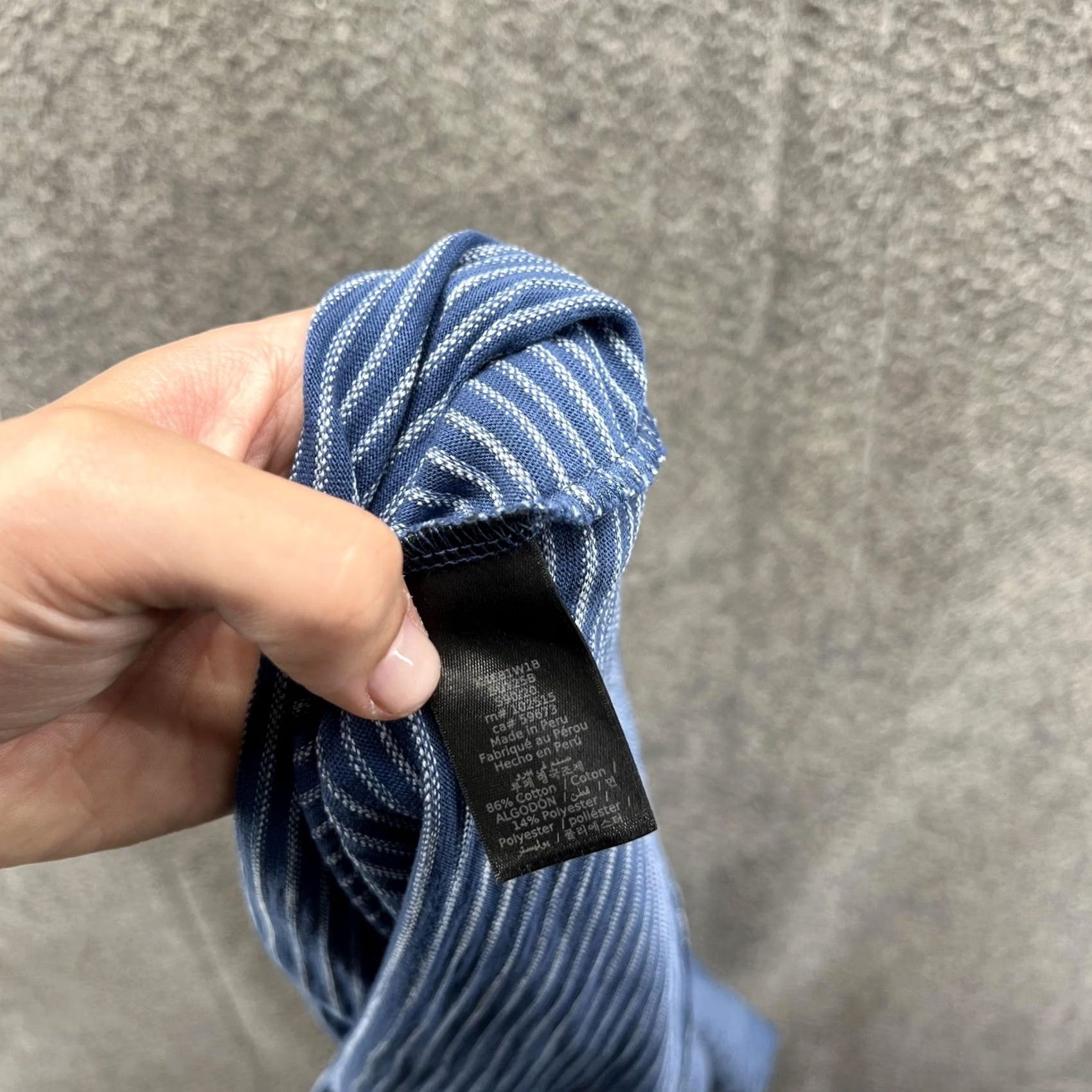 John Varvatos John Varvatos Shirt Mens Large Blue Stripe Crewneck Soft Knit Casual Tee Size US L / EU 52-54 / 3 - 5 Thumbnail