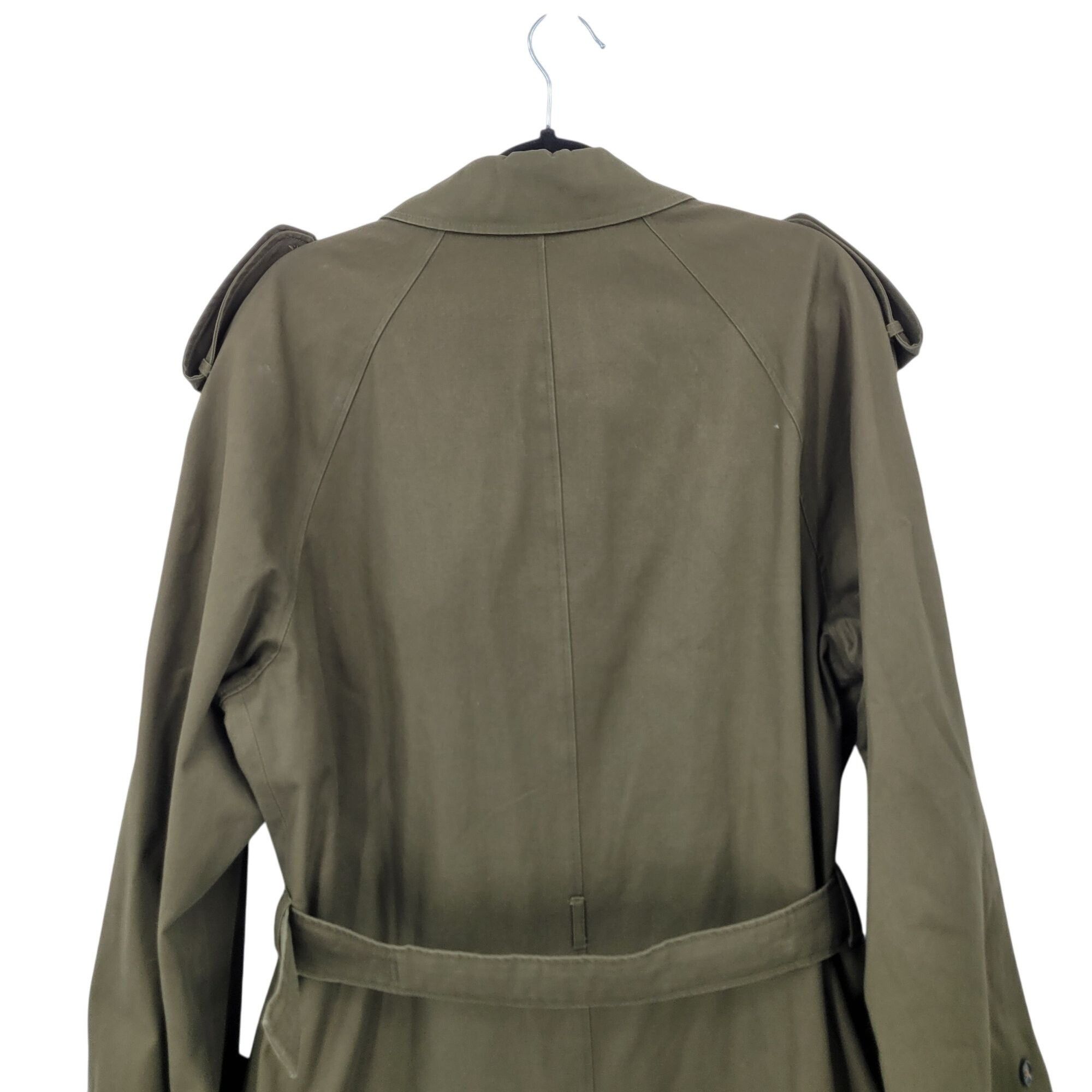 Vintage Vintage Army Green Military Trench Coat XL Belt Shoulder Tab Size US XL / EU 56 / 4 - 13 Thumbnail