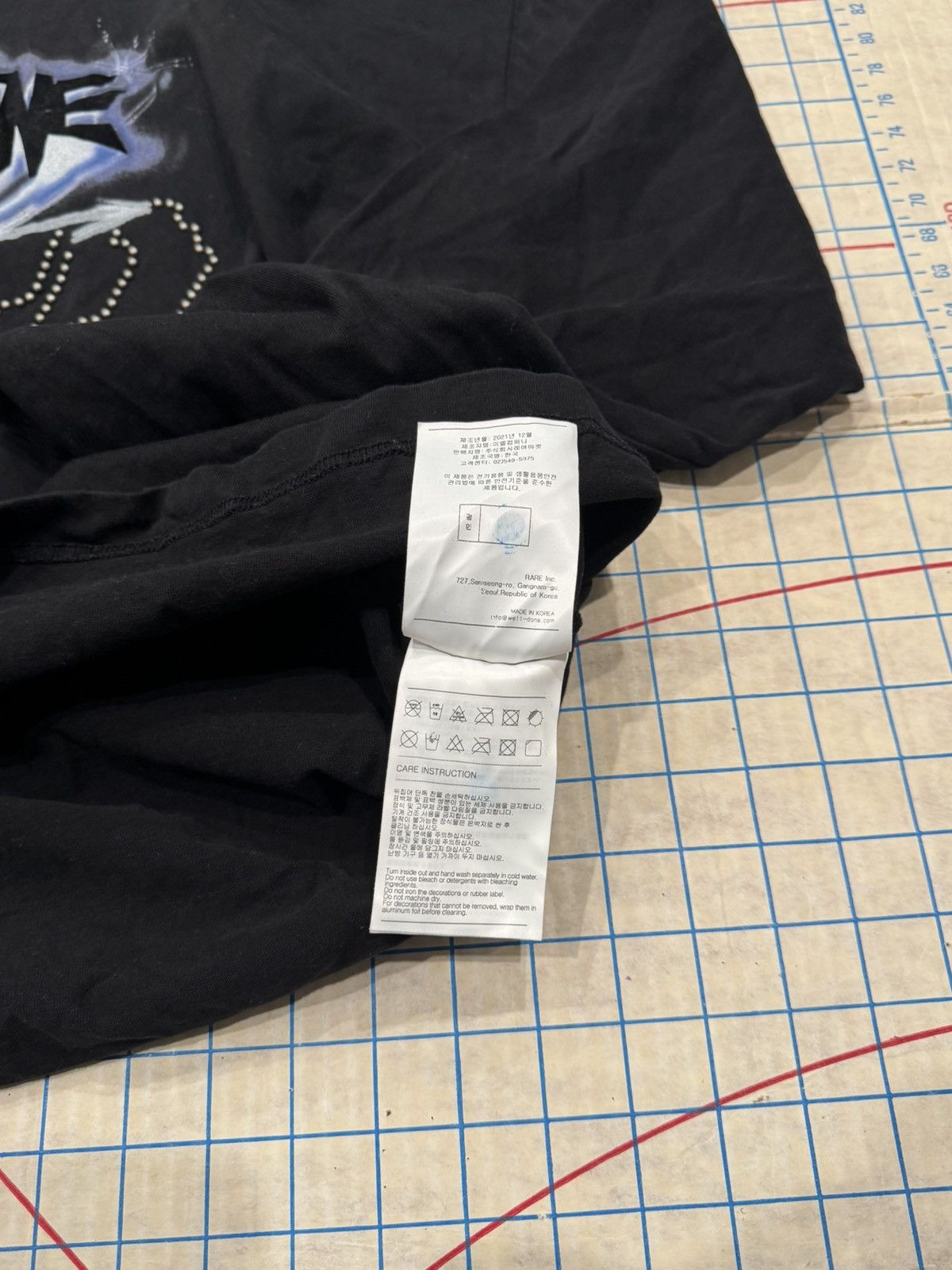 WE11DONE WE11DONE Crystal Logo Long Sleeve Black Mens MediumOversized Size US M / EU 48-50 / 2 - 7 Thumbnail