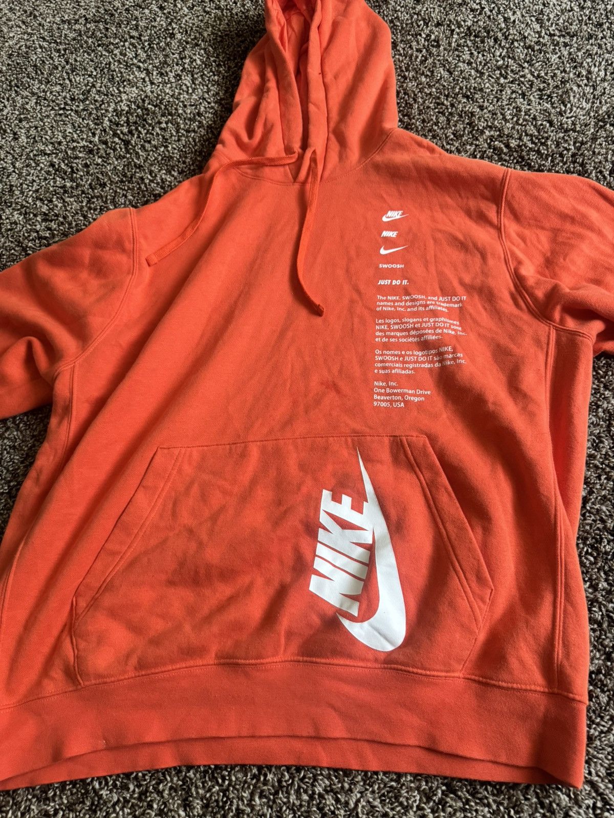 Nike Orange Nike Solo Hoodie Size US XL / EU 56 / 4 - 3 Thumbnail