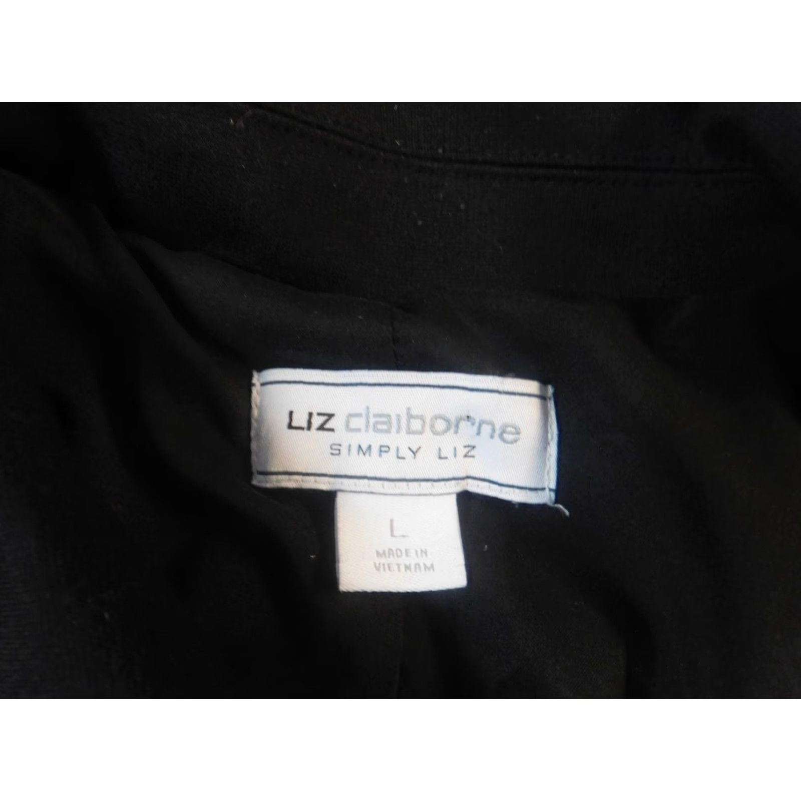 Liz Claiborne Liz Claiborne Womens Coat L black full zip Simply Liz Coat Women Regular L Black Polyester Softshell Zipper Breathable Casual Winter Size L / US 10 / IT 46 - 6 Thumbnail